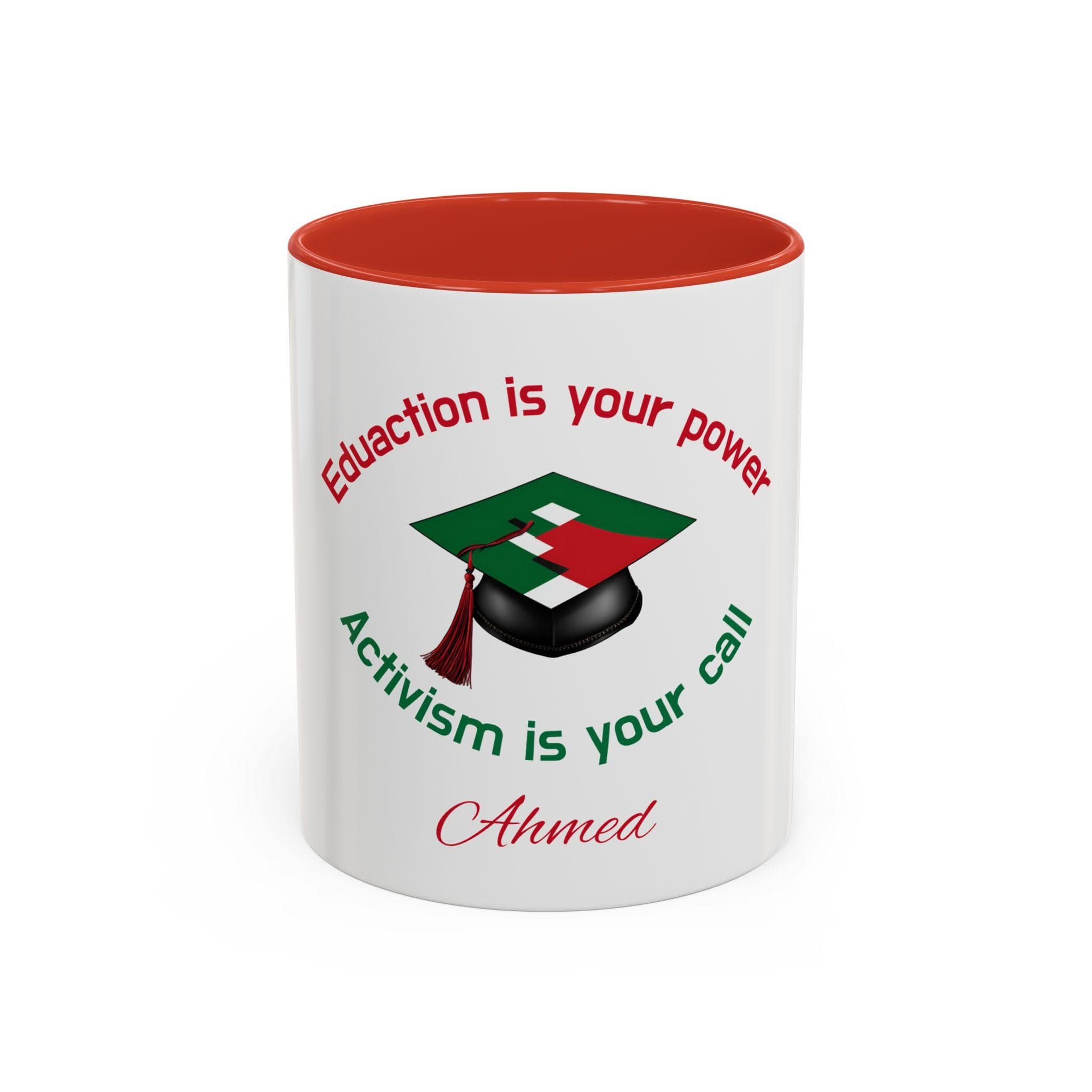 Personalized Graduation Palestinian Flag Coffee Mug, Empowering Gift, Proud Palestinian Graduates, Gas Activist Happy Grad, Graduation Cap - image 5