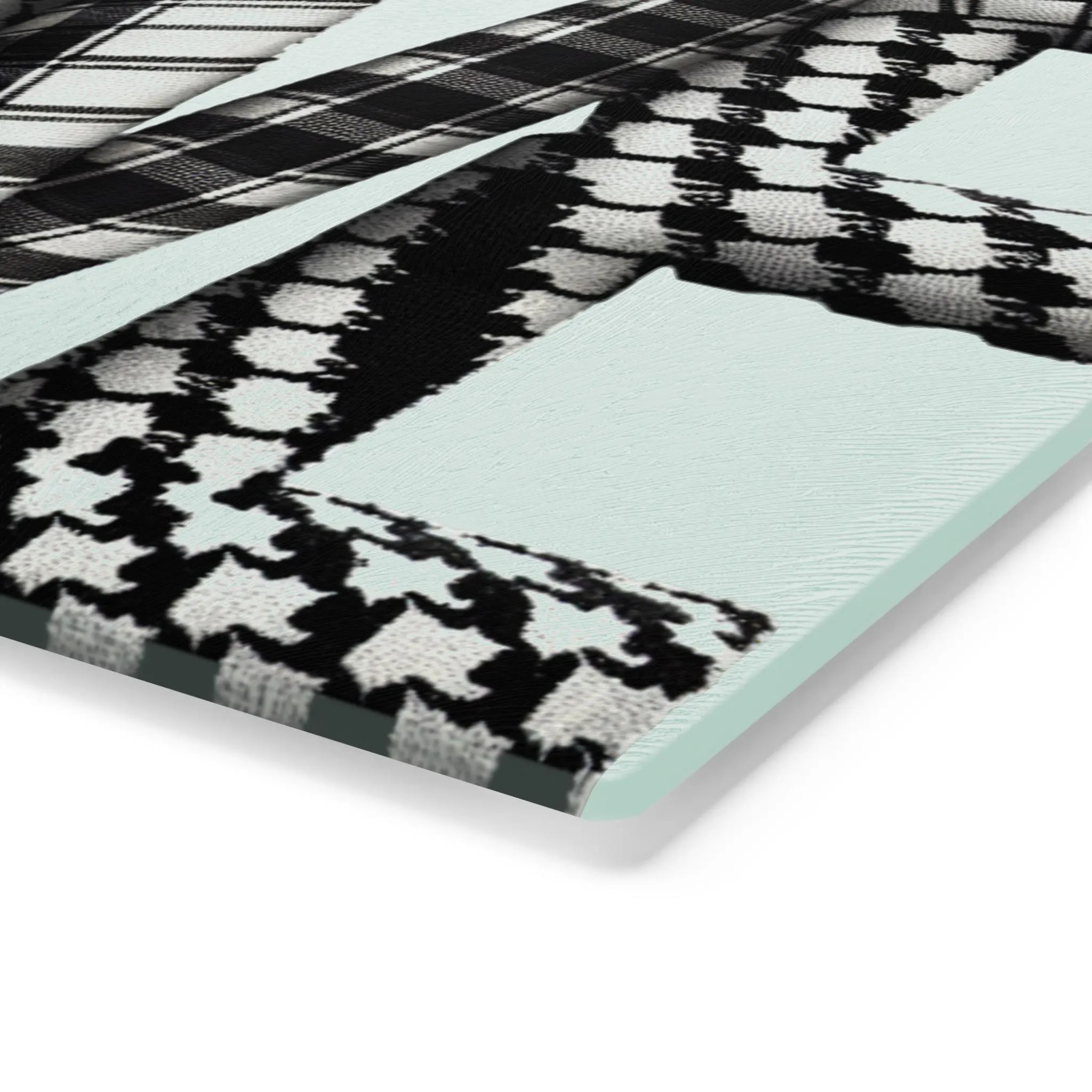 Glass Cutting Board, Artistic Charcuterie Love Keffiyeh Palestinian Mother's Day Save Gaza Activist, Islamic Kitchen Arabic Palestinians - image 4