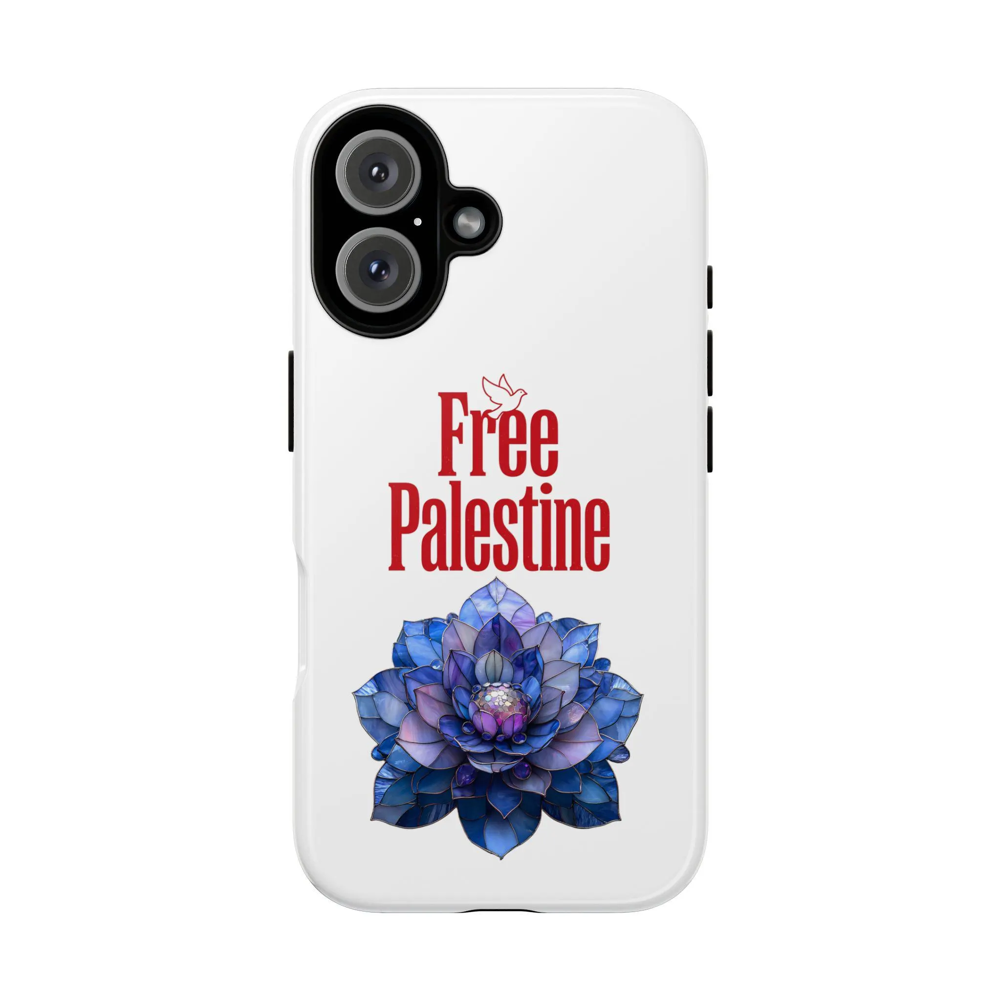 Free Palestine Stained Glass Flower Phone Case | iPhone Samsung Magsafe Compatible-