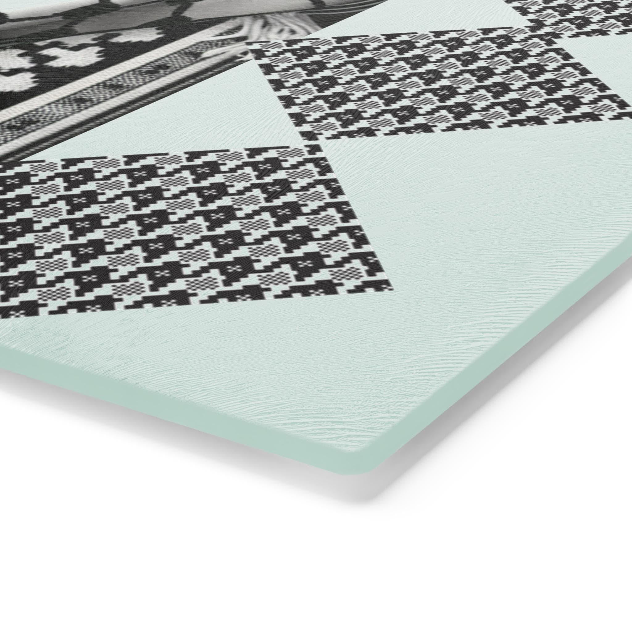 Glass Cutting Board Rubber Feet Non-Slip Free Palestine Olive Tree Design Muslim Activist Kitchen Decor, Safe Gaza Keffiyeh Tray, Palestine - image 4