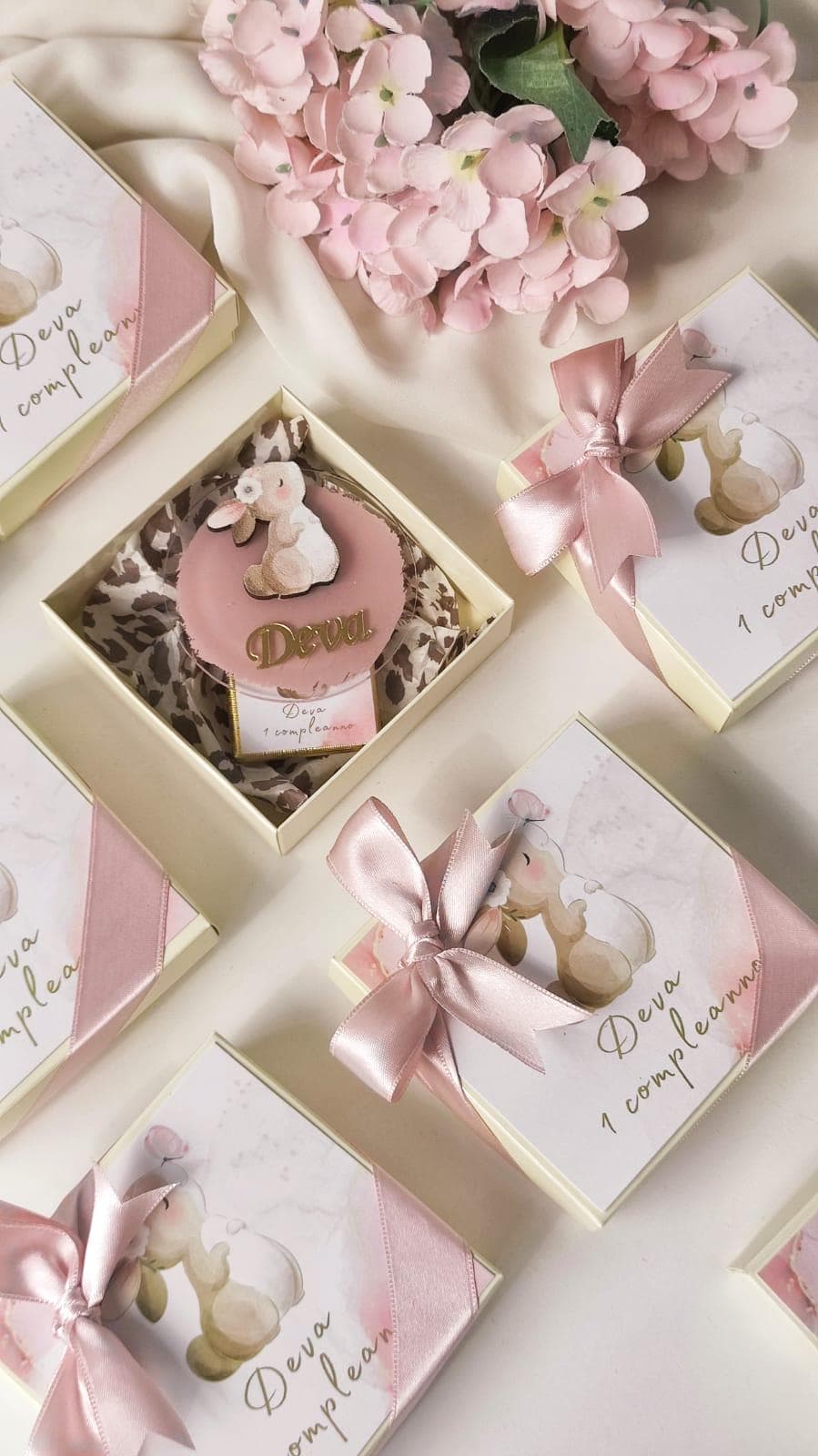bunny baby shower favor,baptism