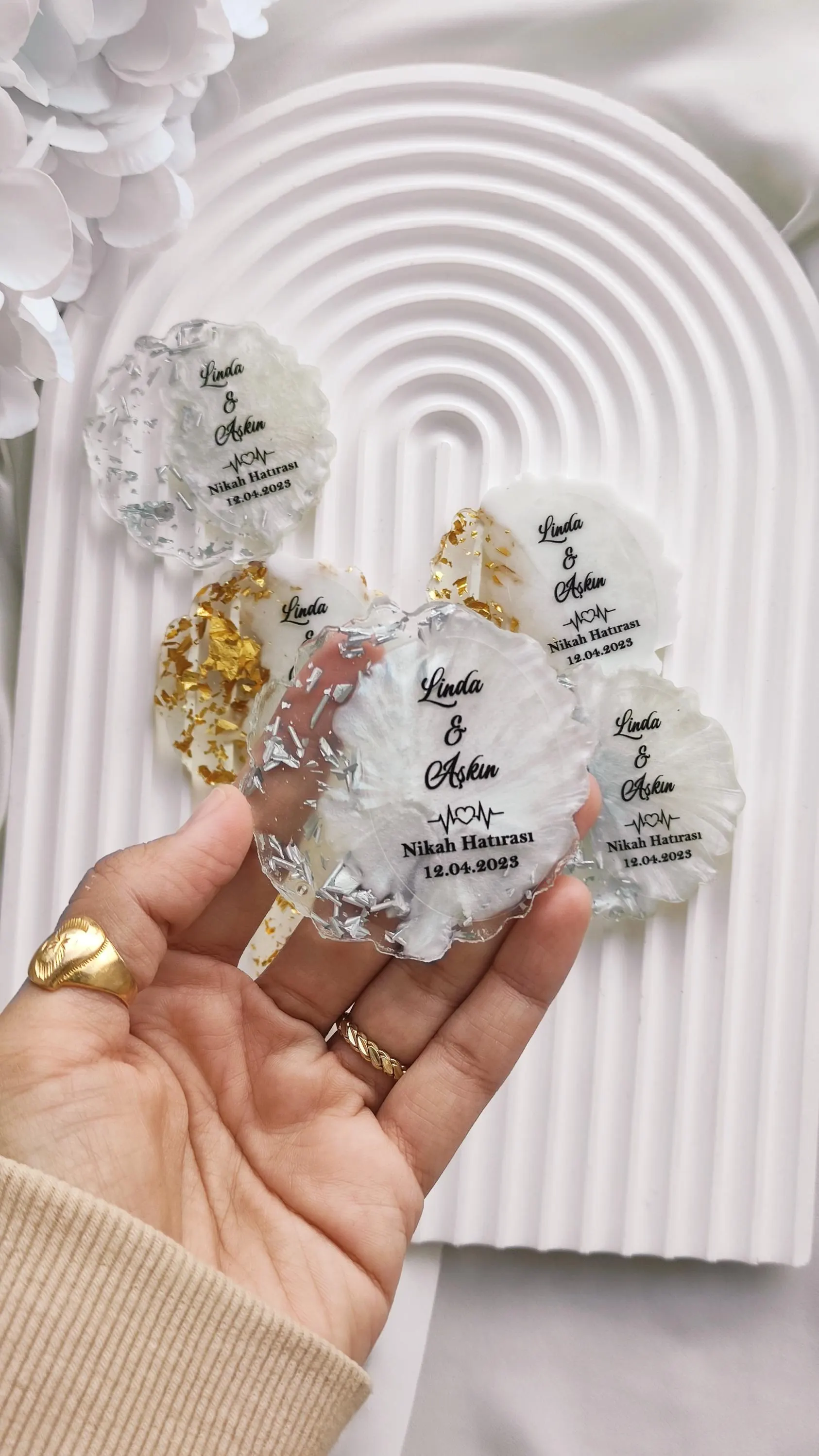 Personalized Wedding Save The Date Fridge Magnets - image 4