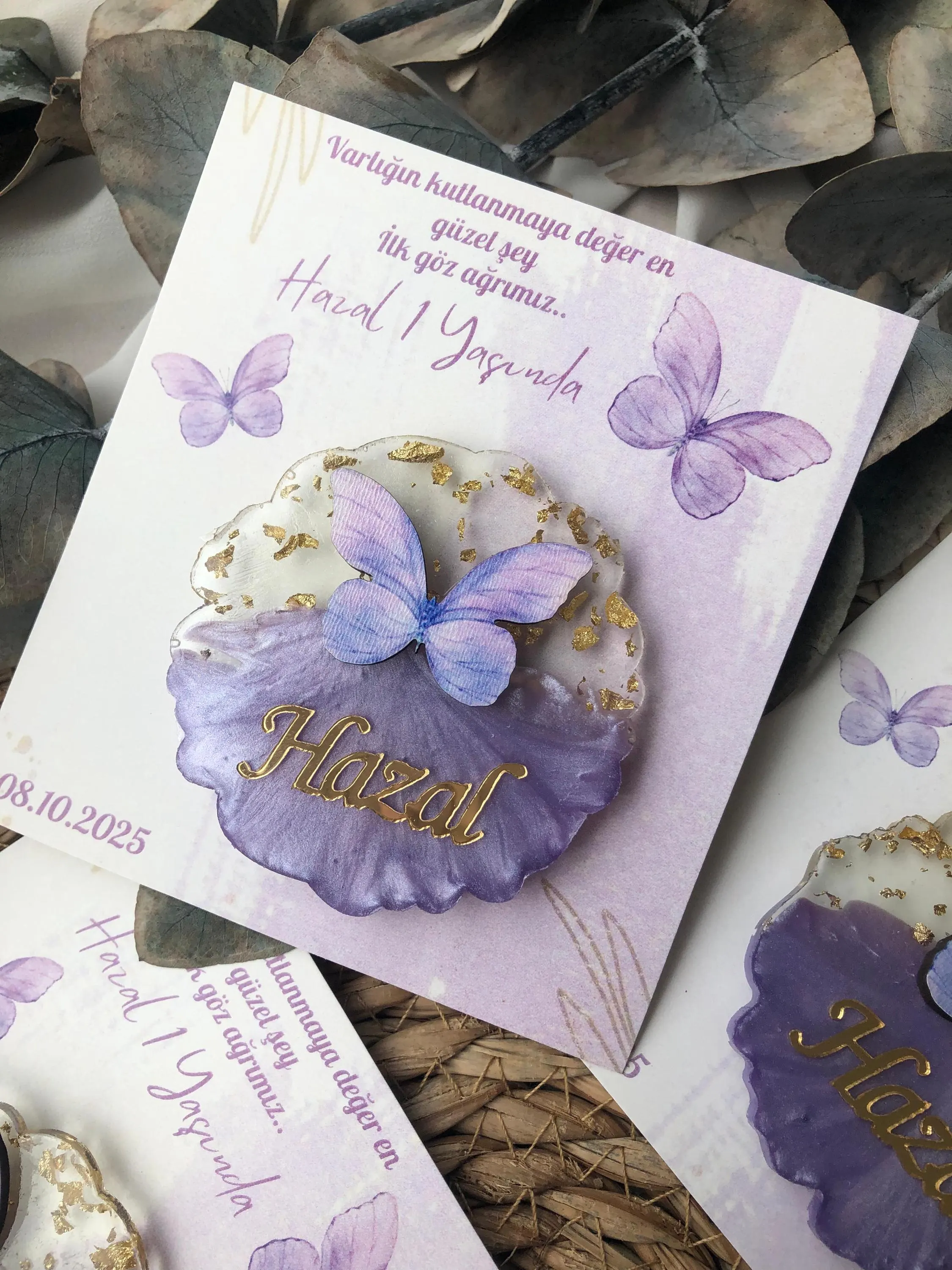 Lilac Butterfly Magnet Favors: Mis Quince/Sweet 16 Thank You Gift - image 5