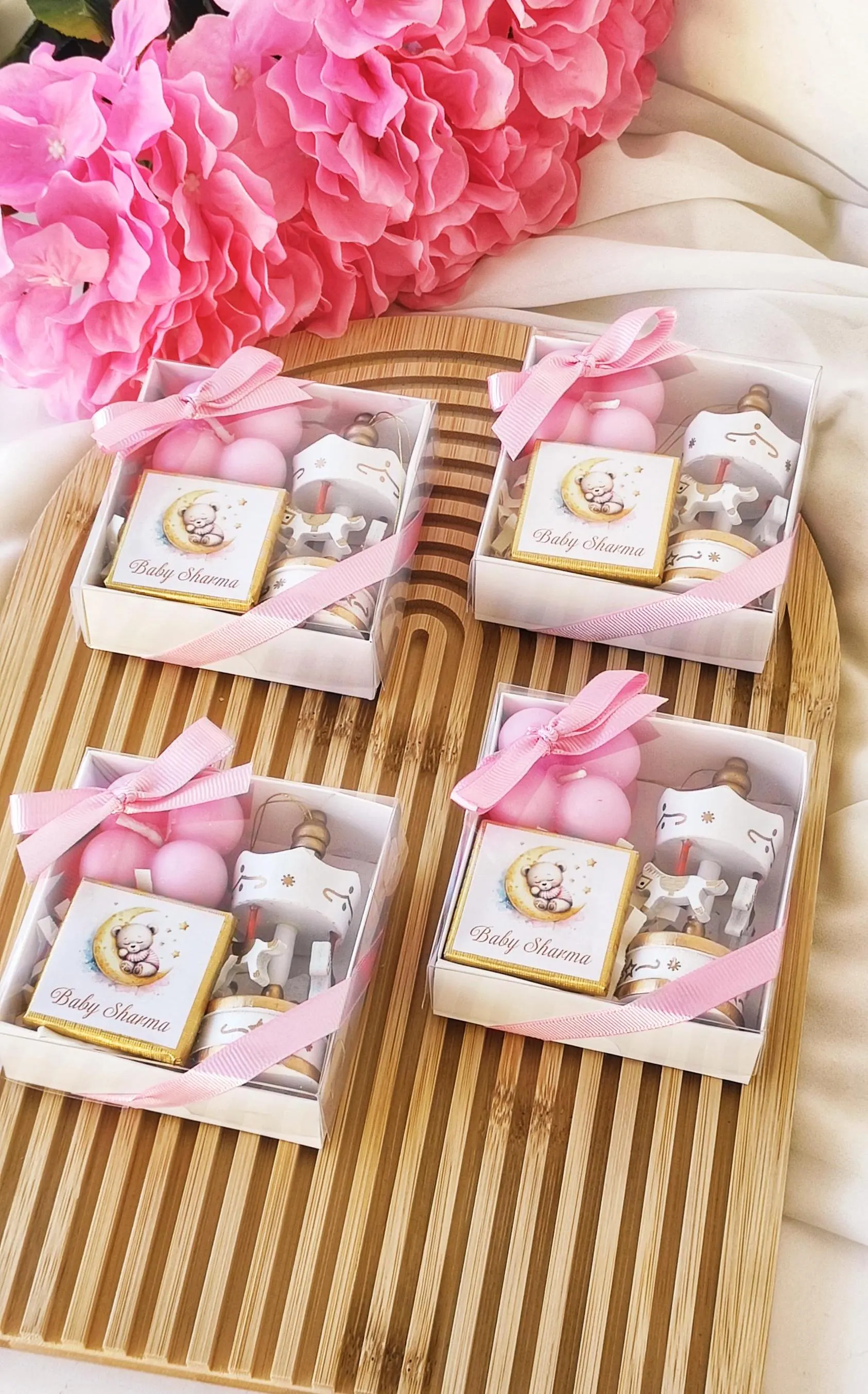 Personalized Carousel Baby Shower Favors: Candle & Chocolate - image 4