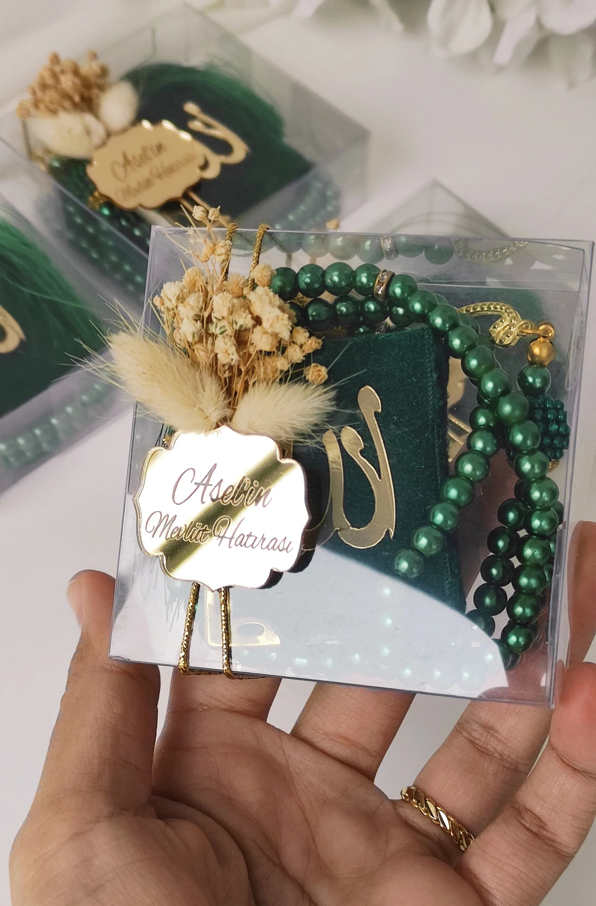 Islamic Gifts,Aqiqah Mini Quran Tasbih Gift Box,Islamic Baby Gifts,Prayer Gift,Muslim Wedding Gift,Ramadan Gift,Eid Gift,Umrah Hajj Favors - image 5