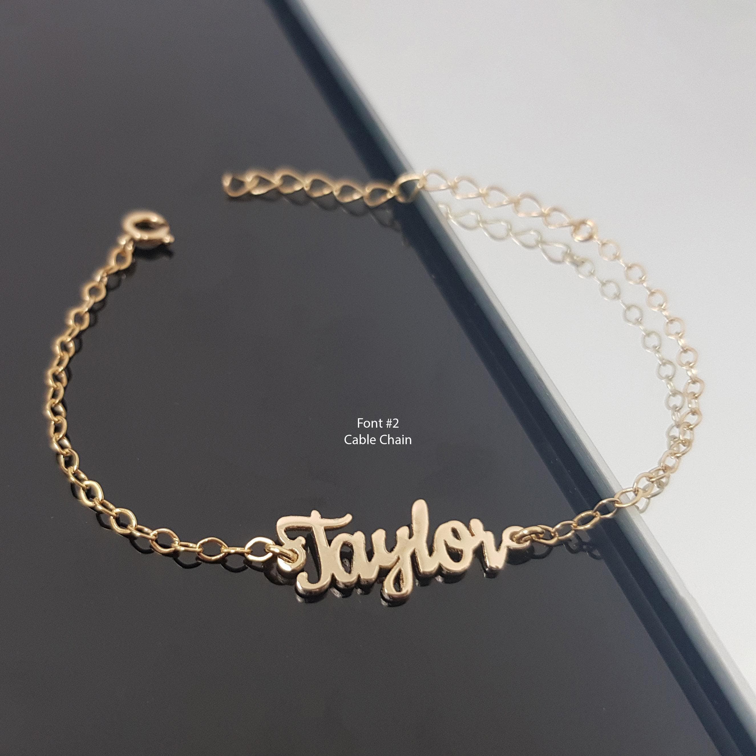 Personalized Name Bracelet or Anklet, Customized Name Bracelet/Anklet, Nameplate Bracelet And Anklet, Any Name/Word Bracelet or Anklet Gift - image 4