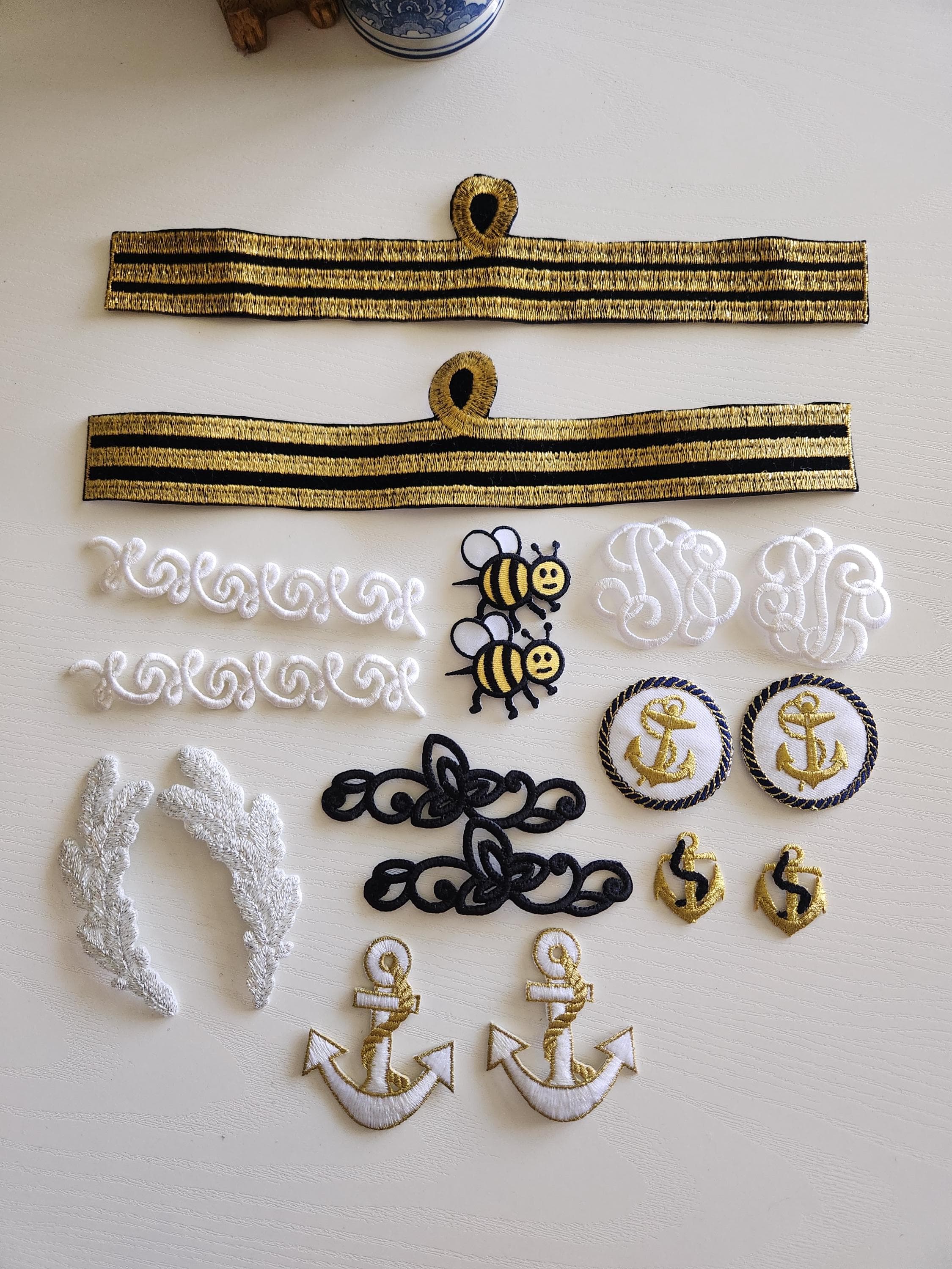 Vintage Embroidered Sew-On Applique Patches - Lot of 18, Craft Embellishments