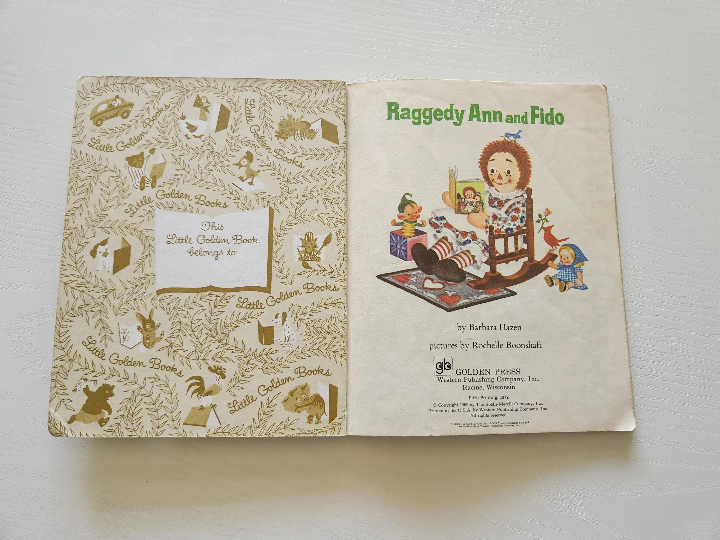 Vintage Raggedy Ann & Fido Little Golden Book (1972) - image 5