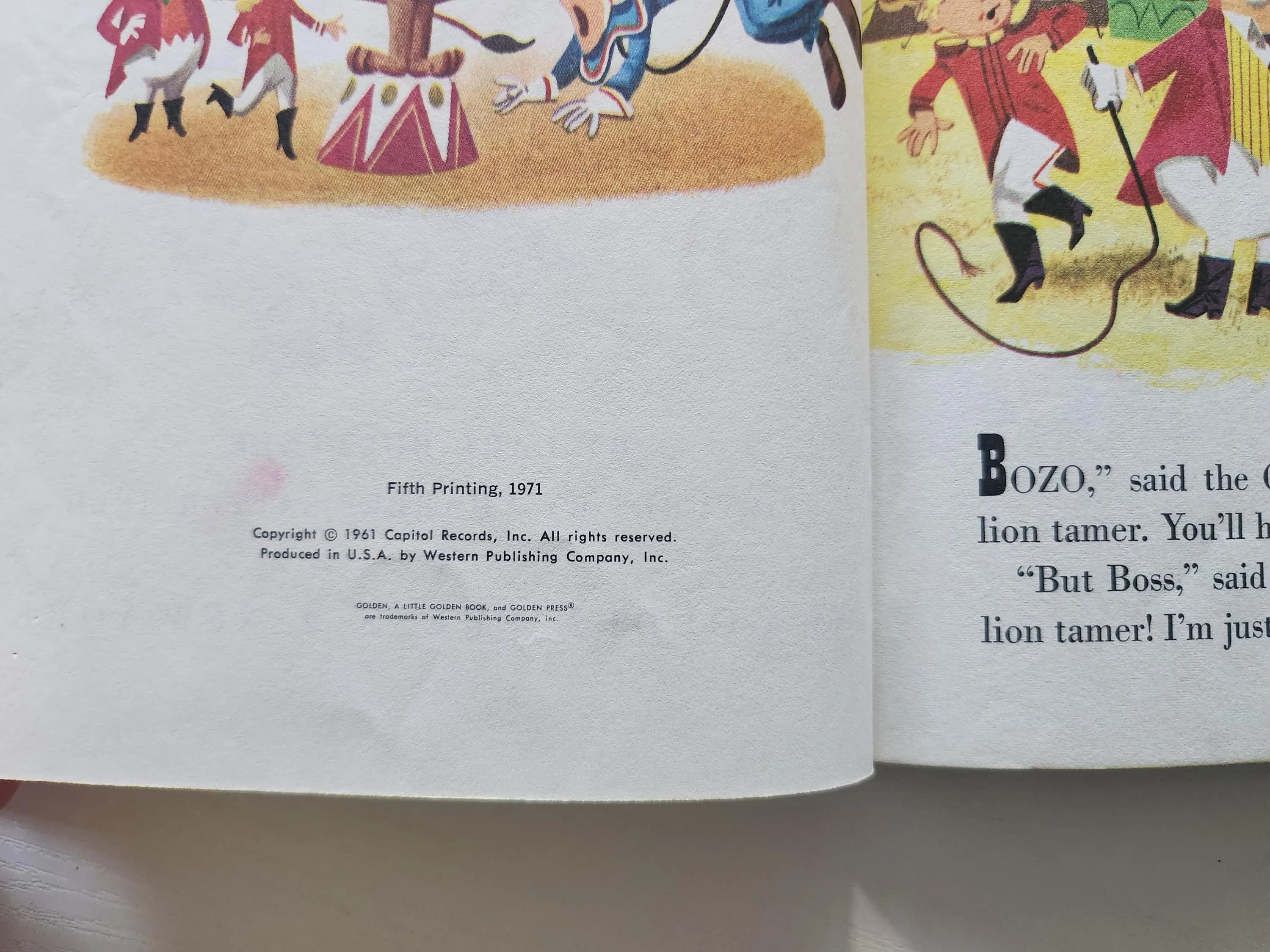Vintage Bozo the Clown Little Golden Book (1971) - image 4