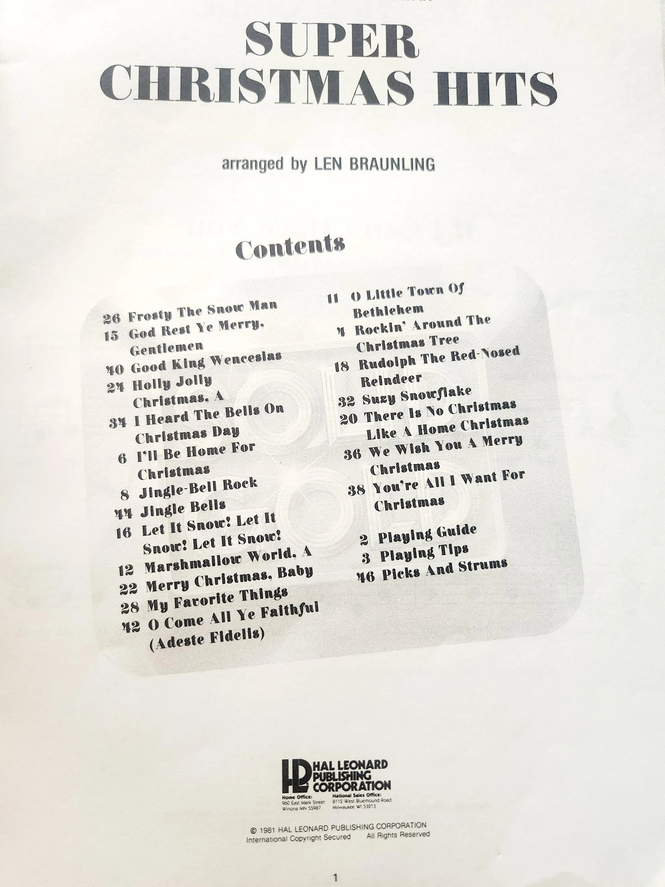 1981 Easy Guitar Christmas Sheet Music – Hal Leonard, Vintage - image 3