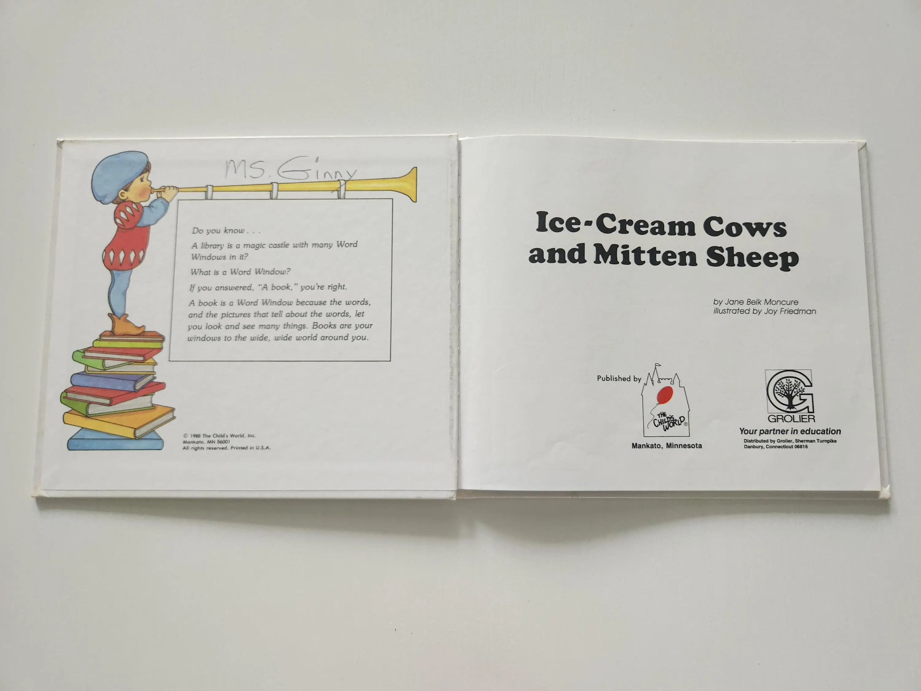 Vintage Ice Cream Cows & Mitten Sheep - Jane Belk Moncure, 1988 - image 3