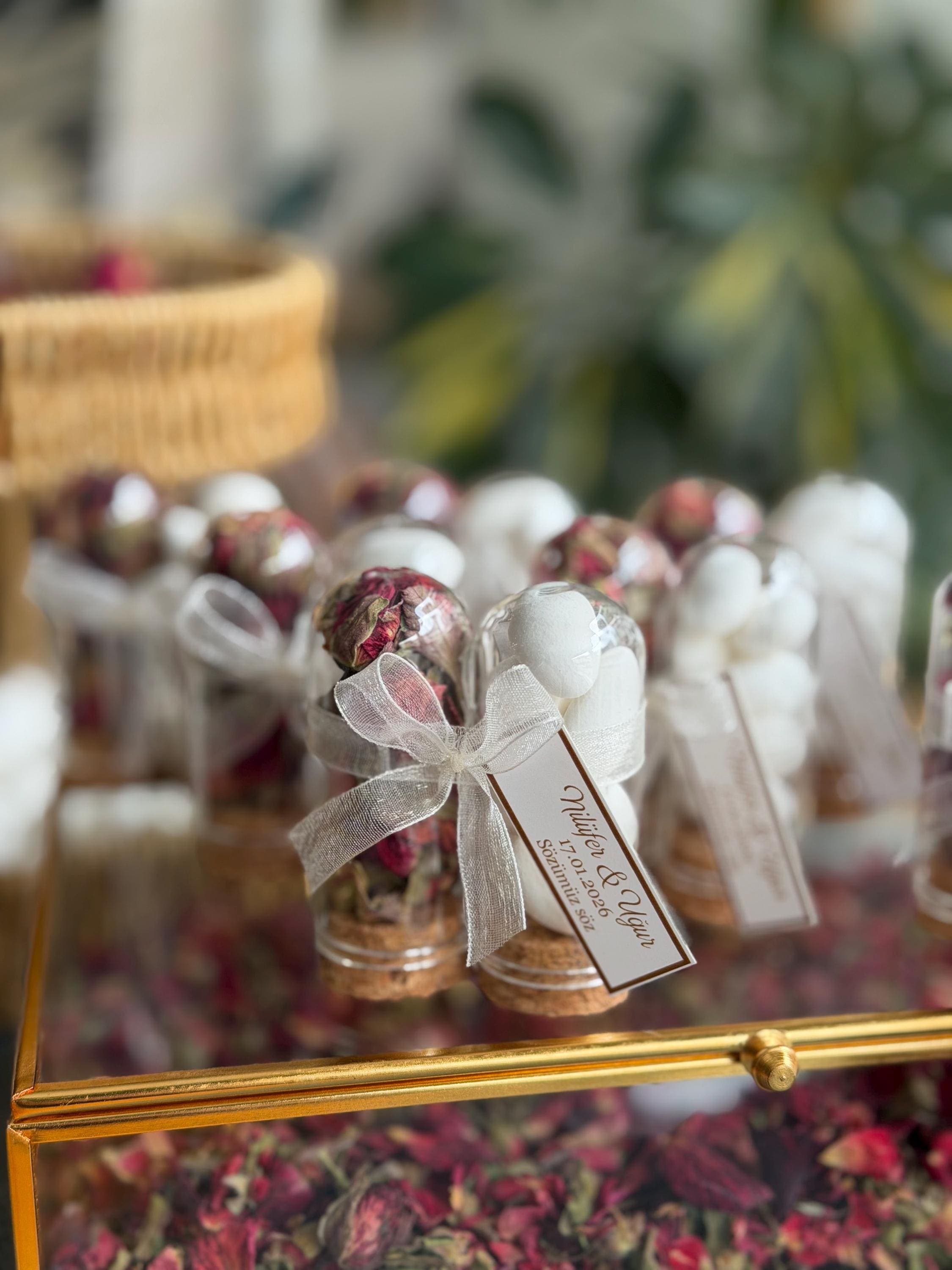 Wedding Gift Almond Candy and Rose Tea together; Engagement Candy Favors, Save the Date Gifts - image 4