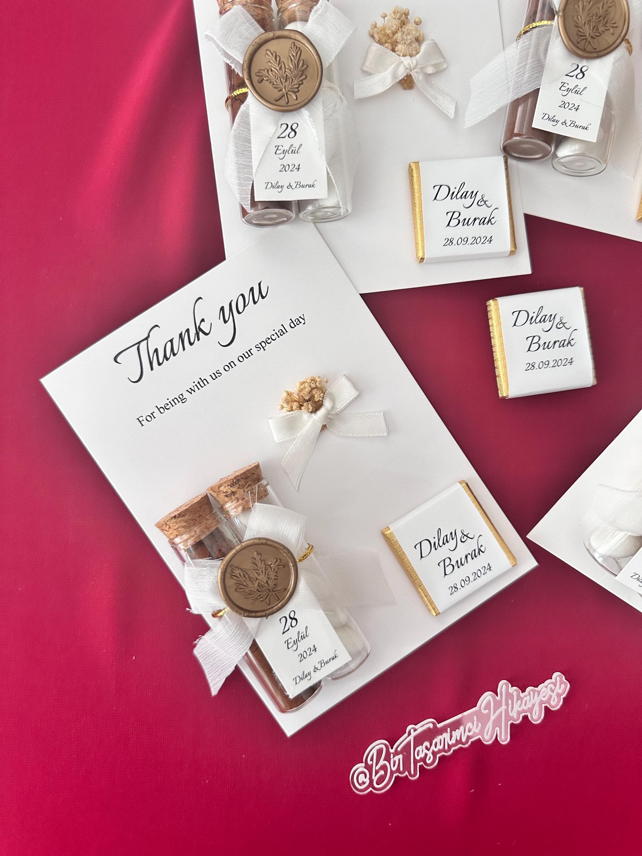 Personalized Engagement Favor: Chocolate, Coffee, Almond Candy with Card - image 5