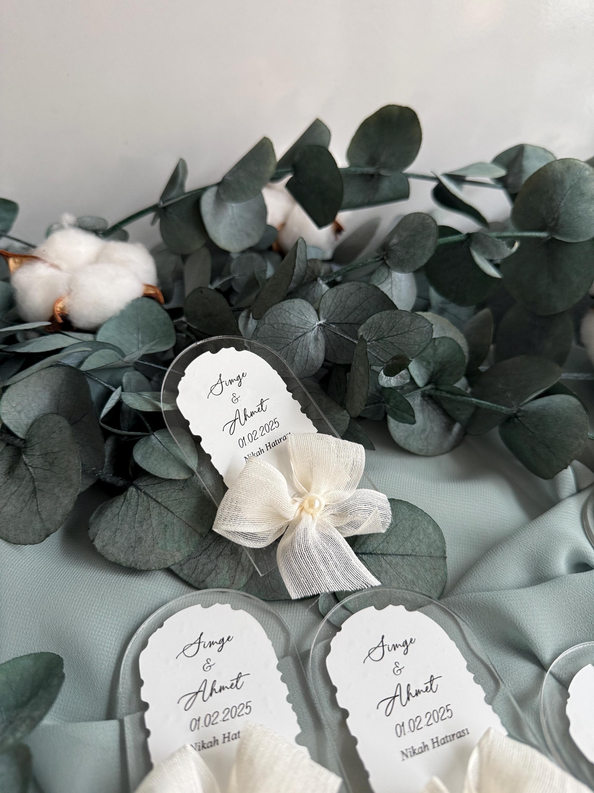 Personalized Plexiglass Wedding Magnet Favors: Floral Engagement Gifts - image 5