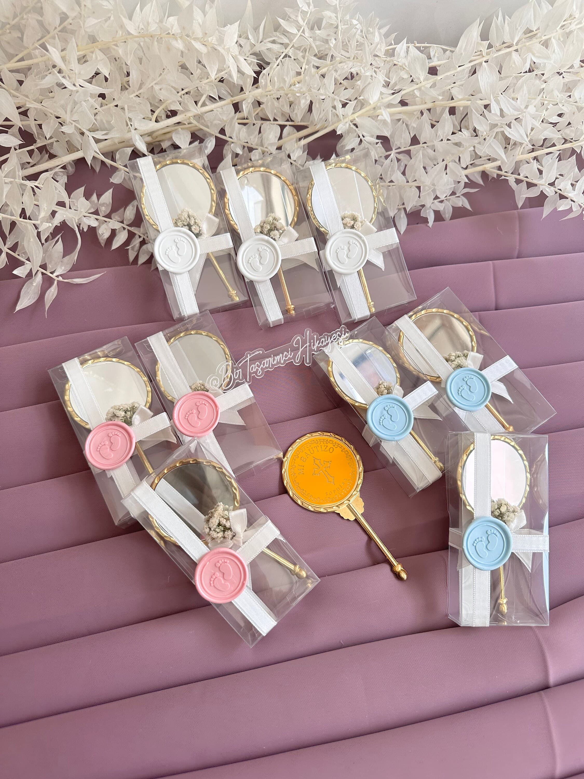 Personalized Mirror Favors: Christening, Baptism, First Communion Gifts - image 4