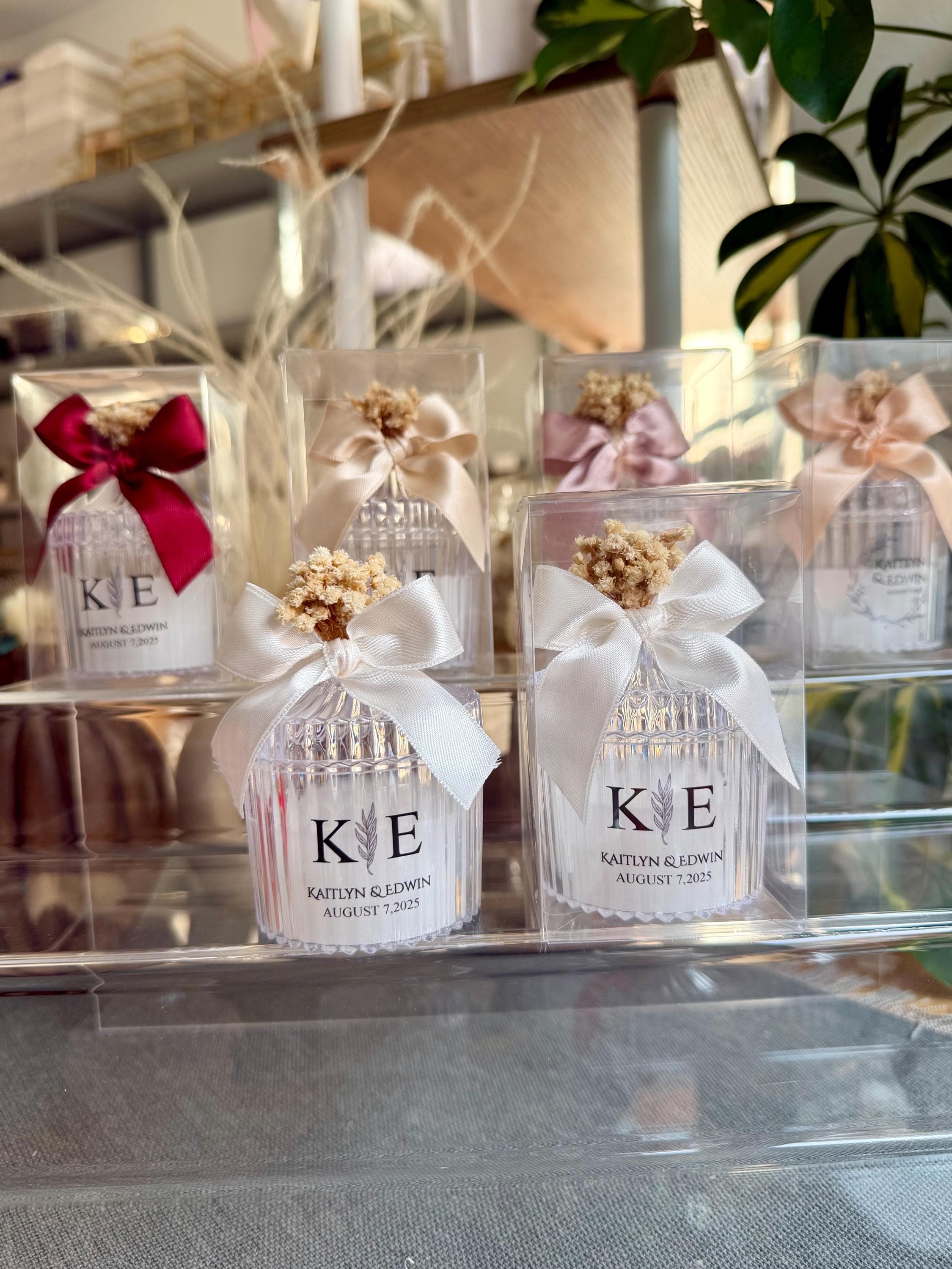 Personalized candles for weddings and engagement parties: Elegant Candle favors, Luxury Candle Gift - image 4