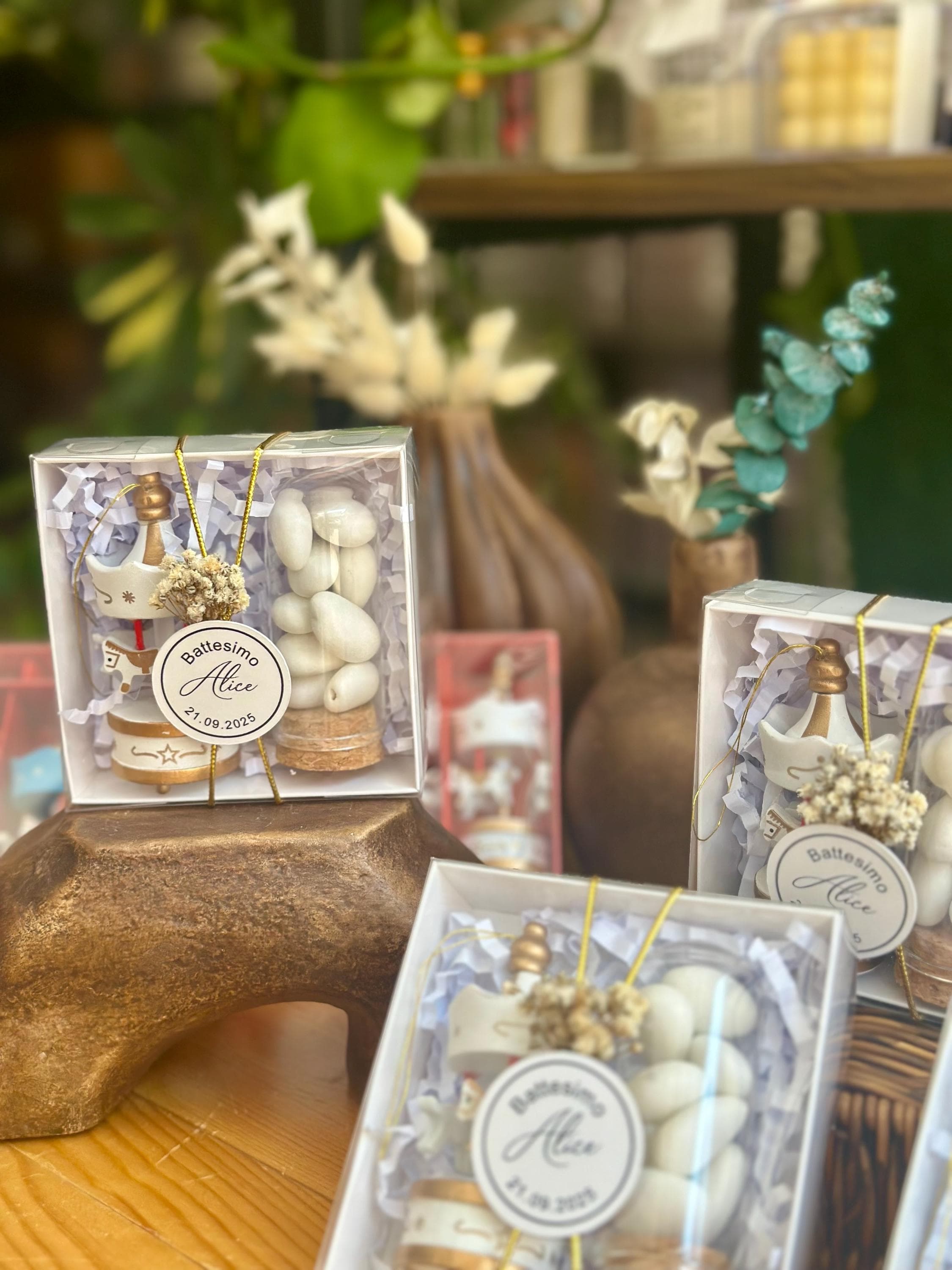 Personalized Carousel Favor Box: Baby Shower, Baptism Favors - image 4