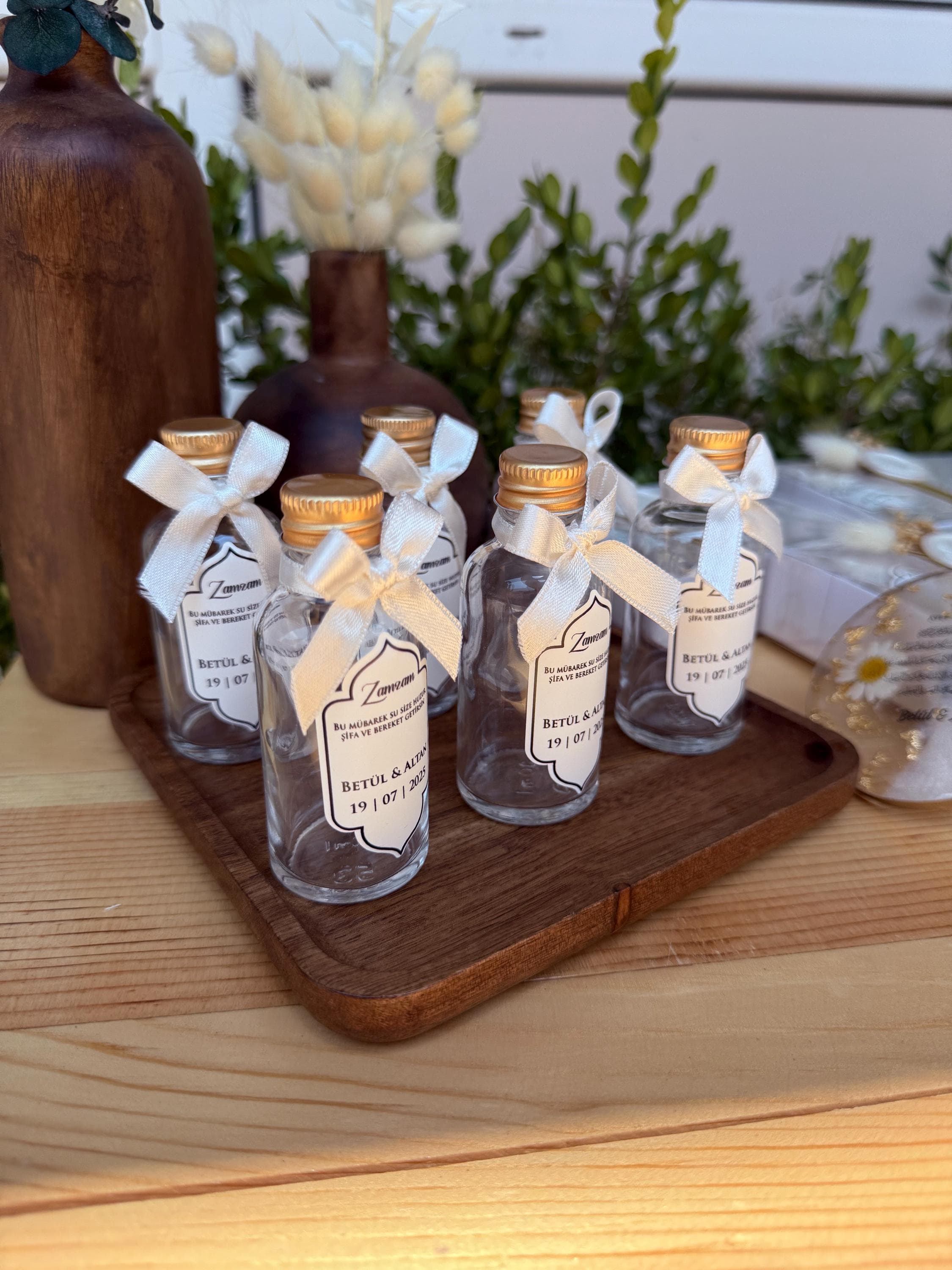 Personalized Zam Zam Bottle Gift Box: Ayatul Kursi Magnet, Islamic Wedding Favor - image 3