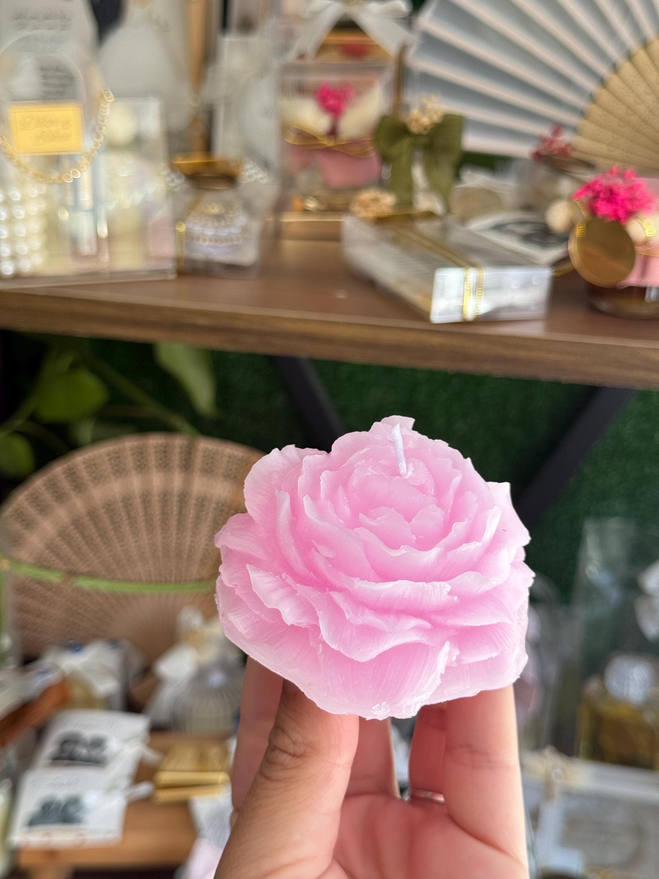 Personalized Scented Peony Candle Favors: Baby Shower, Christening - image 4