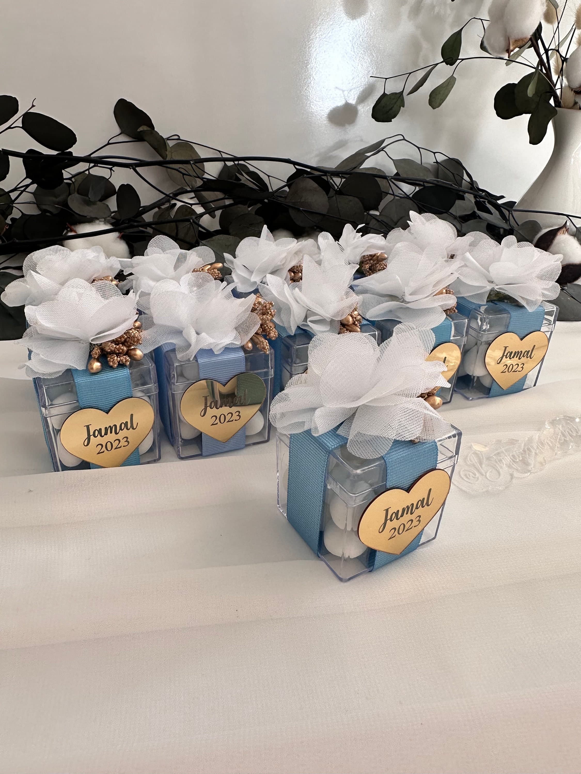Personalized Baby Shower Candy Box: Chocolate Almond Favors - image 4