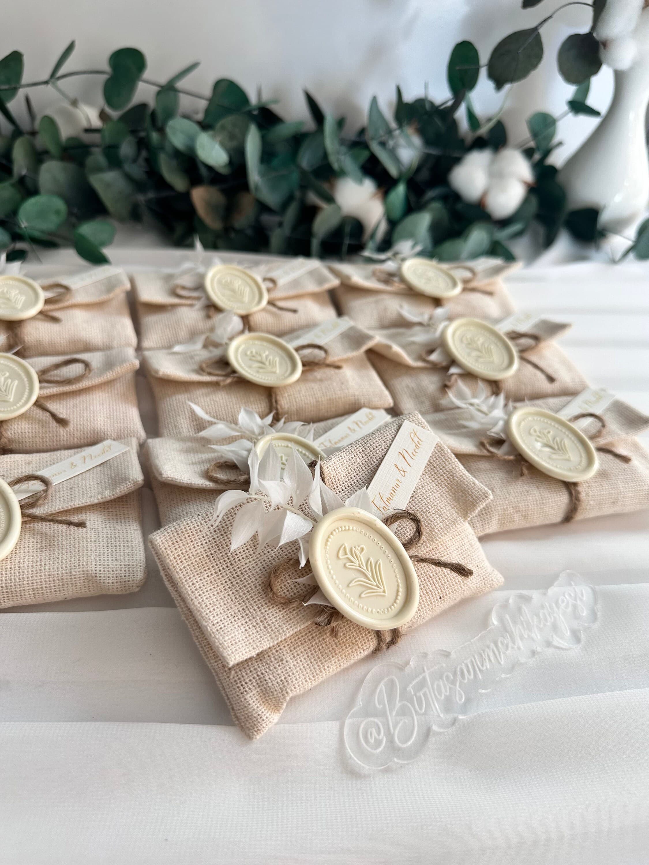 Linen Bag Soap Favors: Bohemian Wedding, Baby Shower Guest favors - image 4
