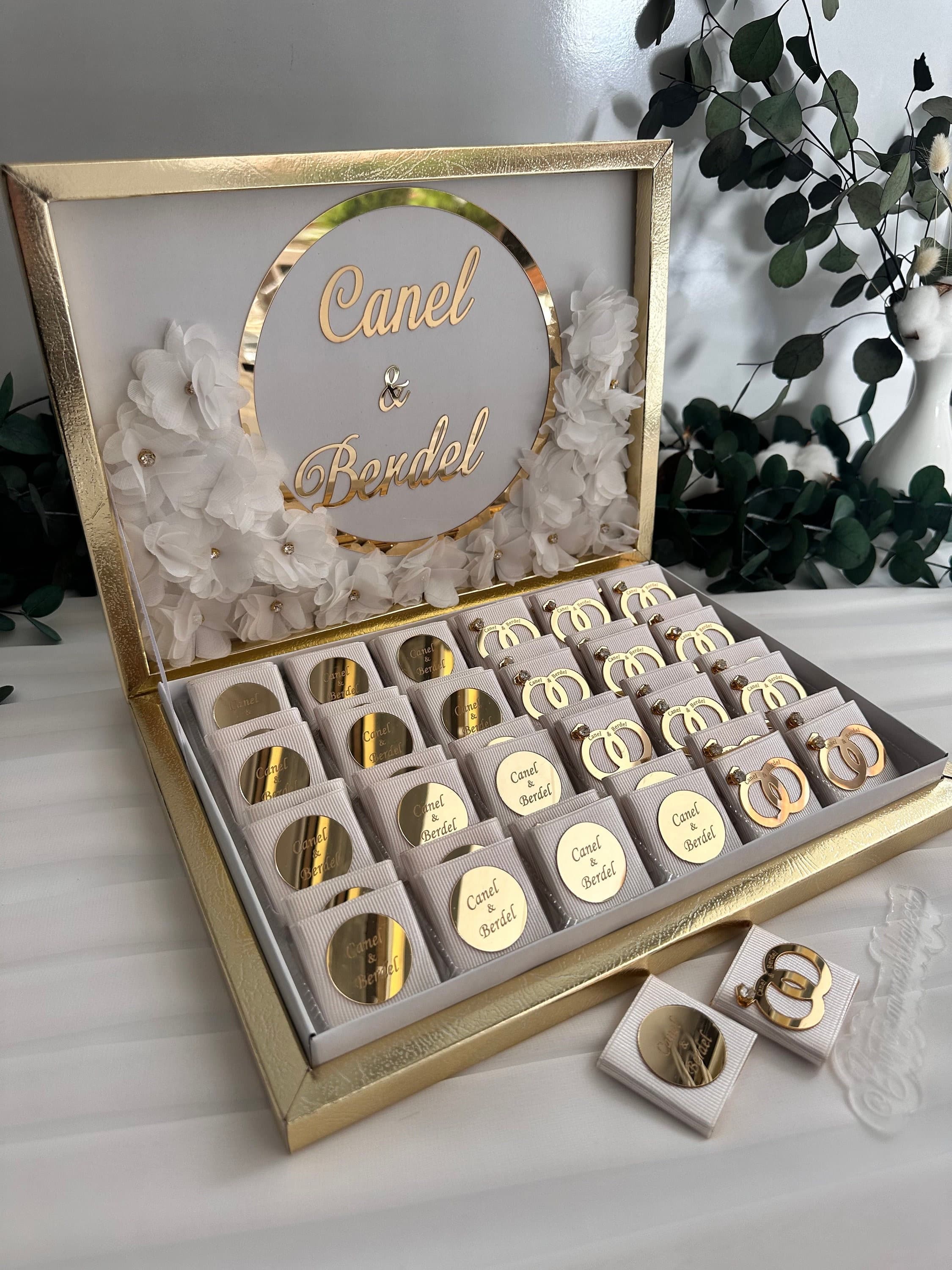 Personalized Engagement Chocolate Box: Wedding Favors, Party Candies