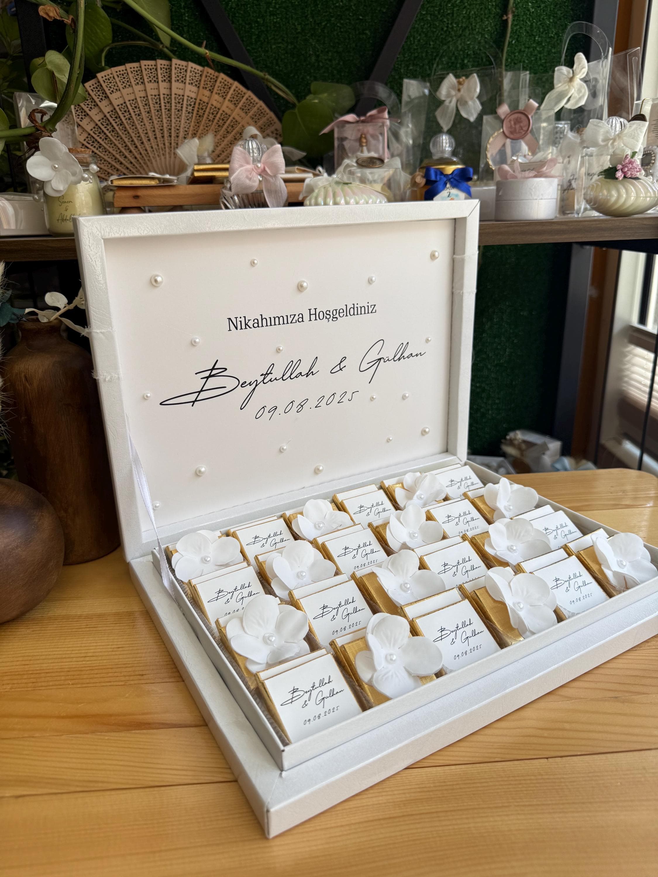 Personalized Wedding Madeleine Chocolates: Engagement Chocolate, Party Favors