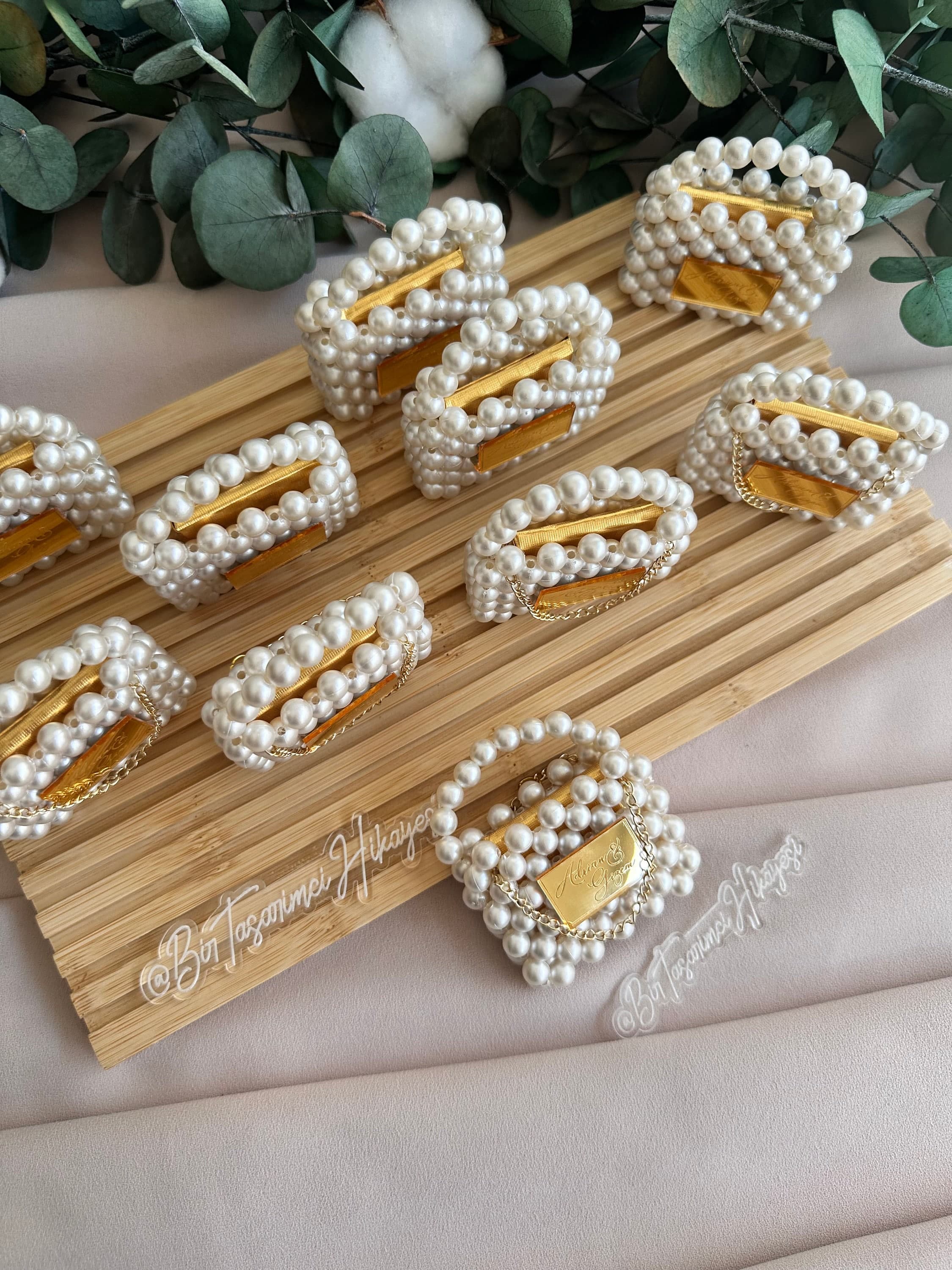 Mini Pearl Bag: Personalized Wedding Favor, Bridal Shower Gift - image 4