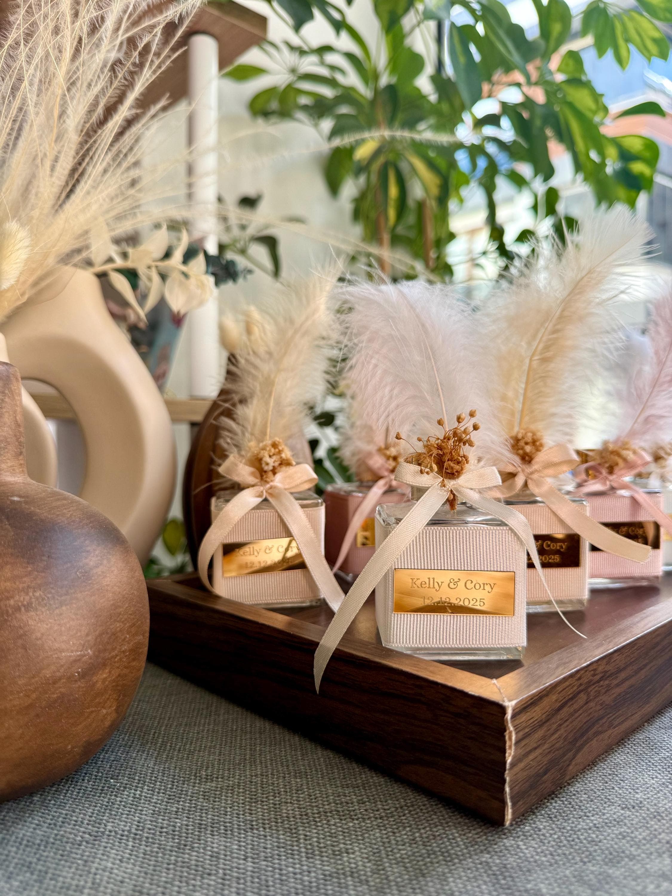 Personalized Wedding Reed Diffuser Favors, Room Fragrance Favors,  personalized room fragrance - image 4