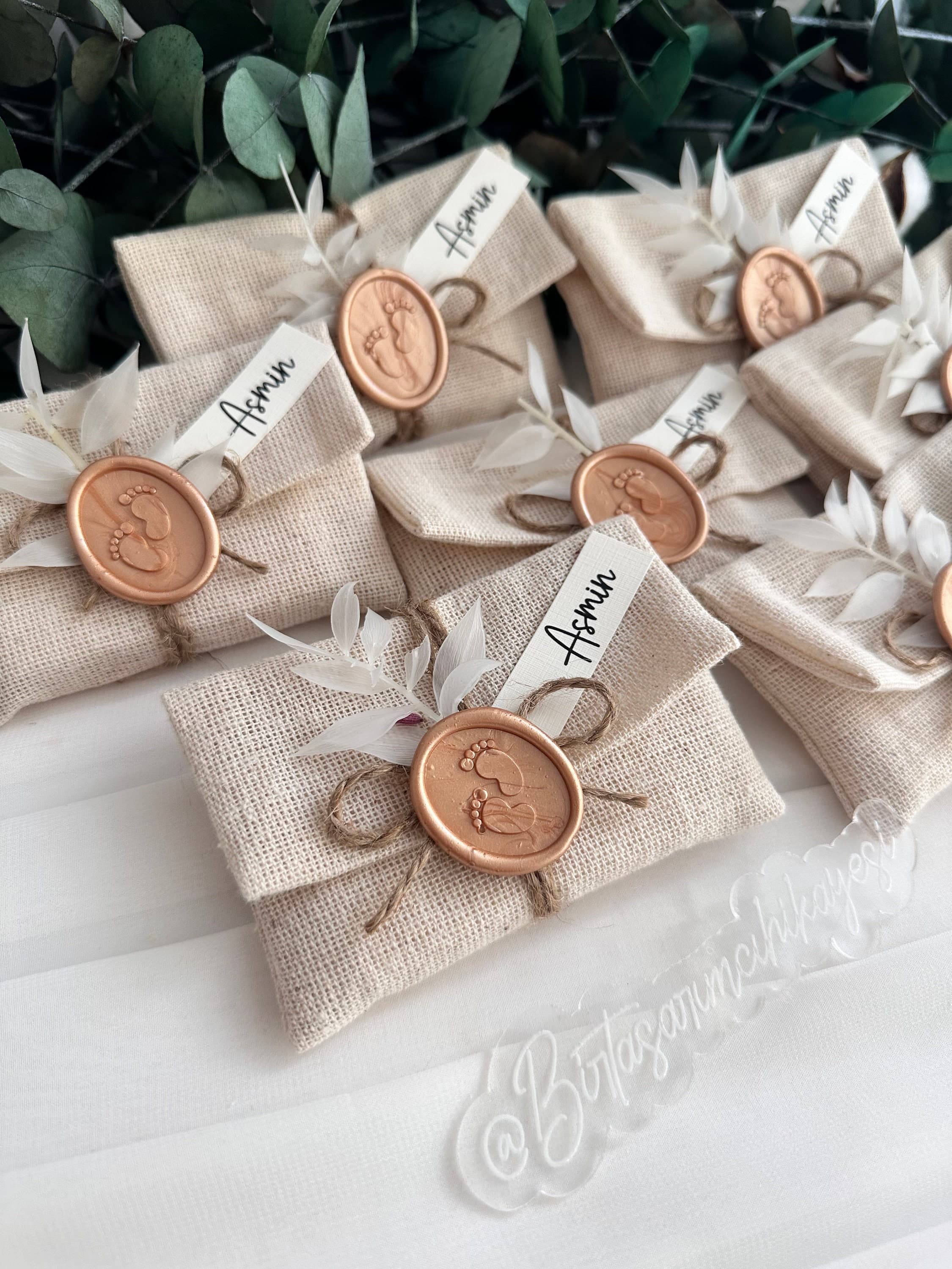 Linen Bag Soap Favors: Bohemian Wedding, Baby Shower Guest favors - image 3