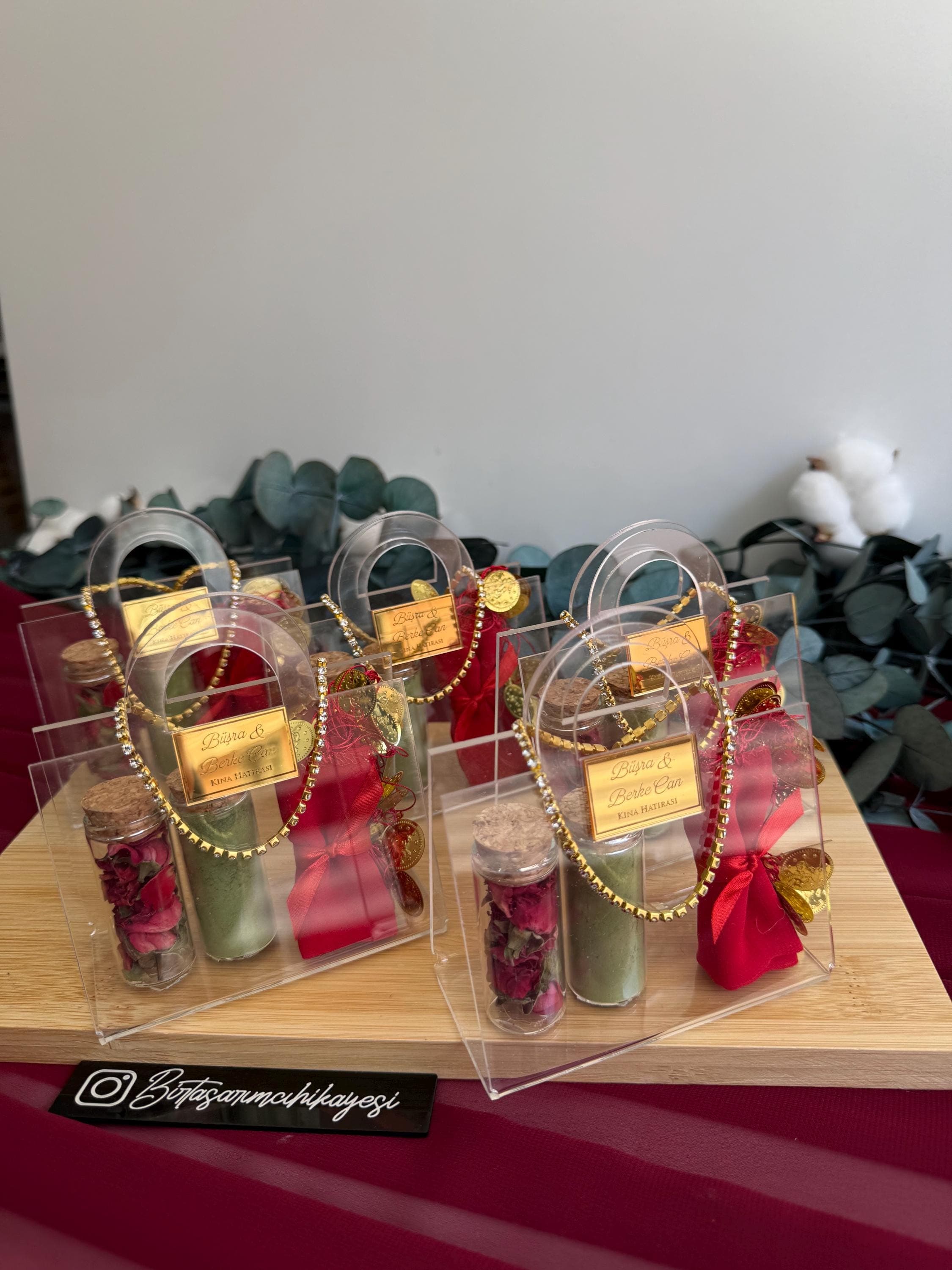Henna Party Favor Bag Set: Rose Tea & Halay Handkerchief - image 4