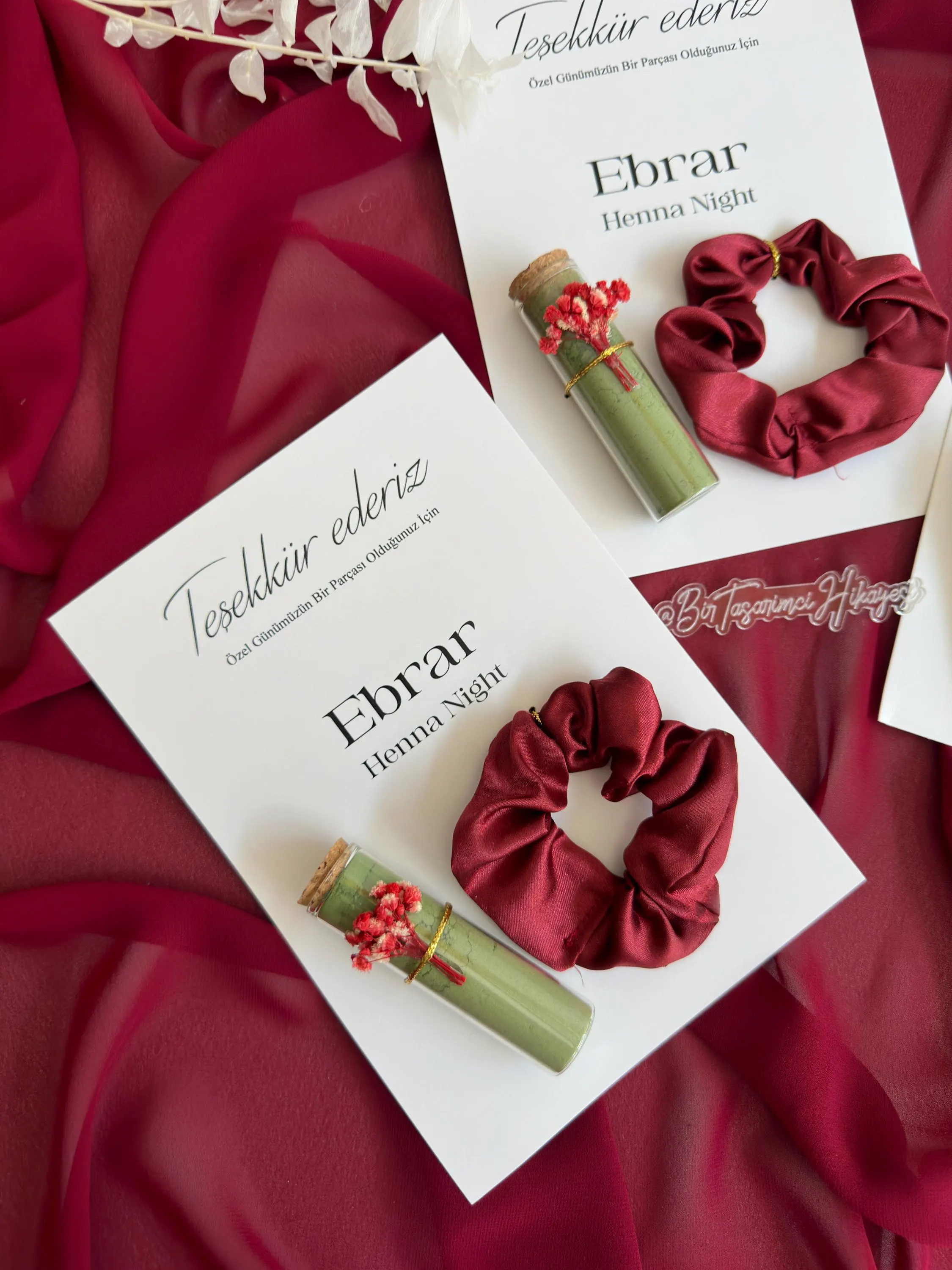 Personalized Glass Tube Henna Favors: Henna Night, Bridal Shower - image 5