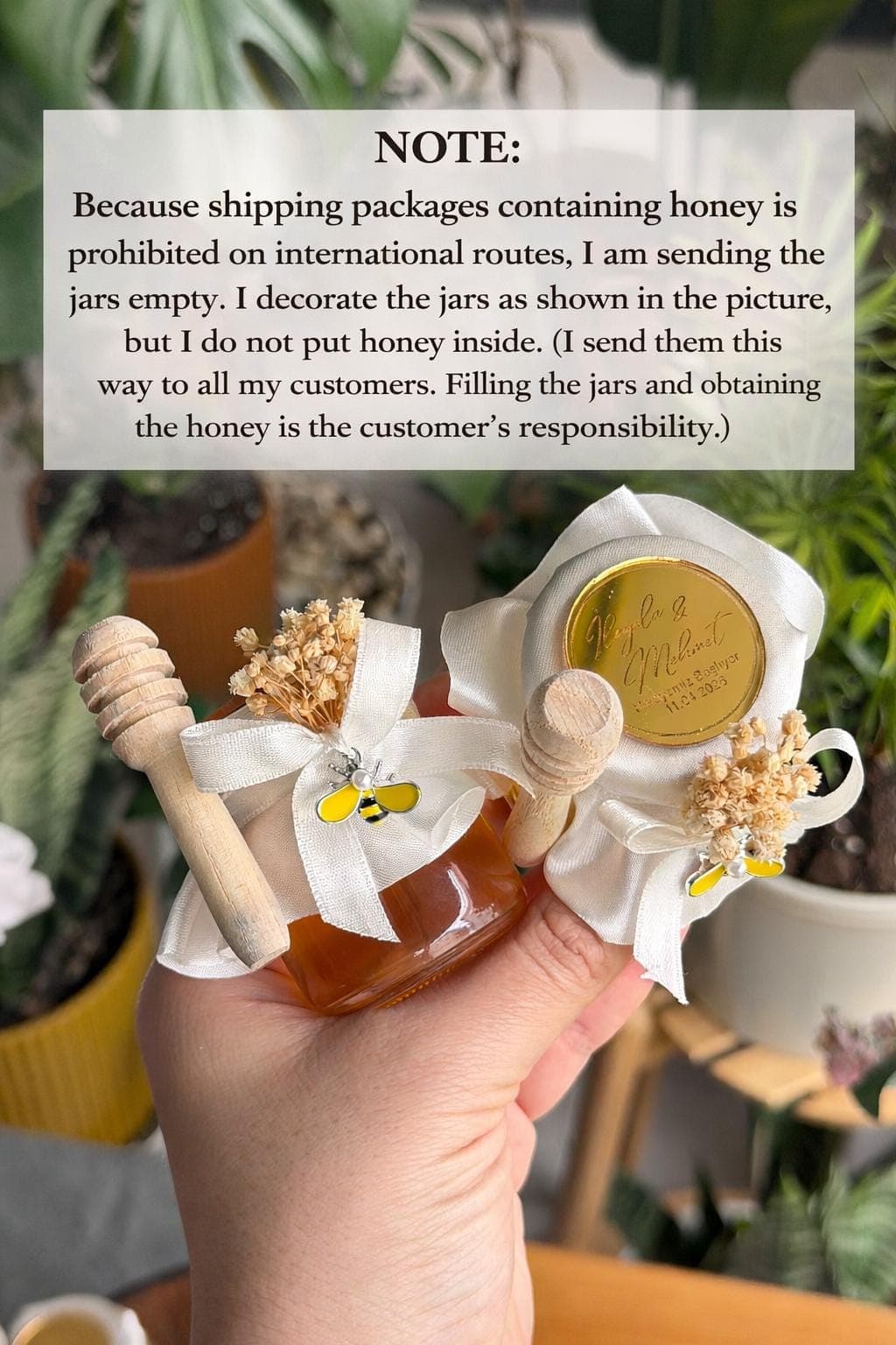 Personalized Honey Jar Wedding Favors: Personalized Baby Shower, Baptism, Birthday favor - image 3