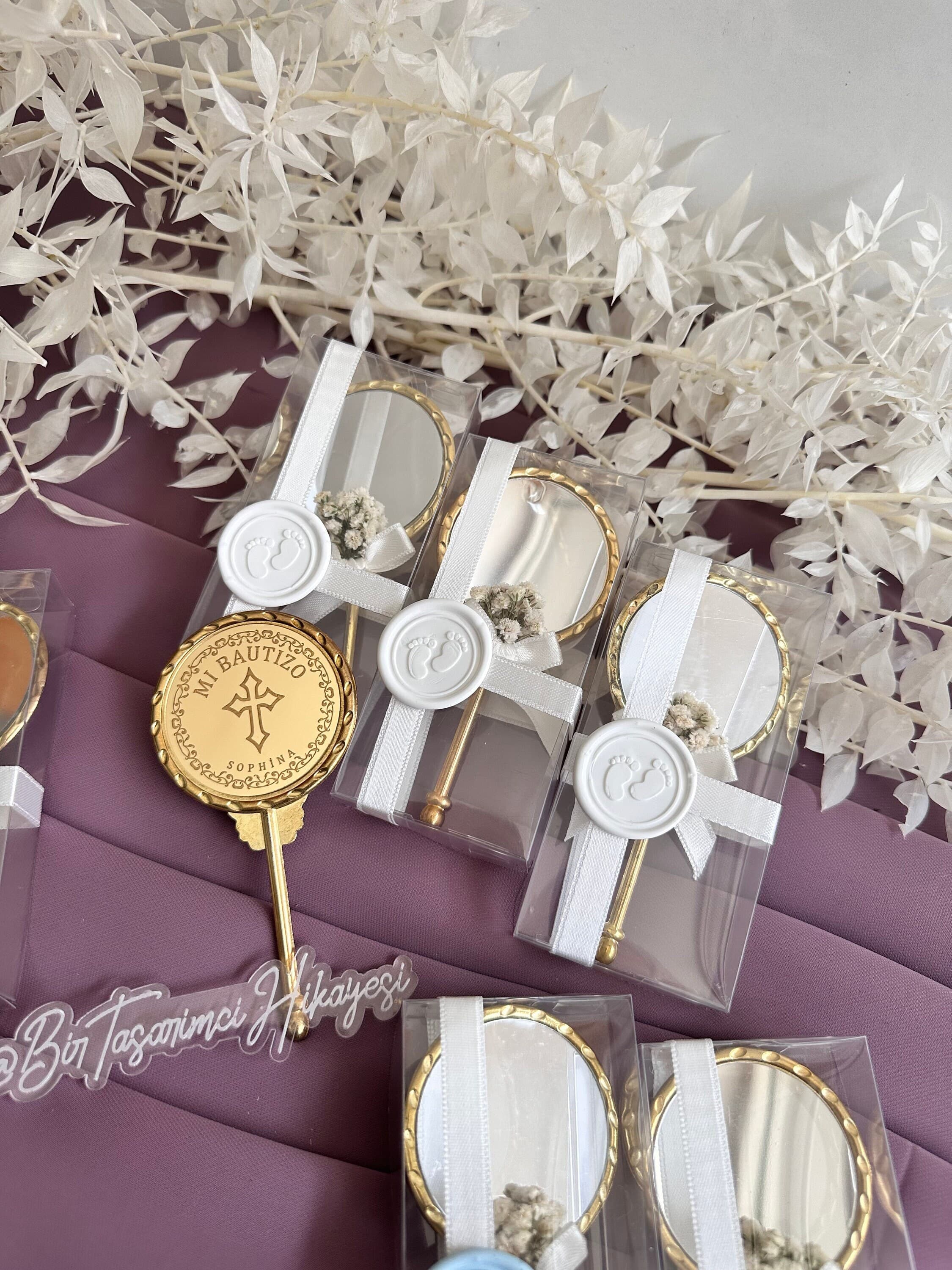 Personalized Mirror Favors: Christening, Baptism, First Communion Gifts - image 3