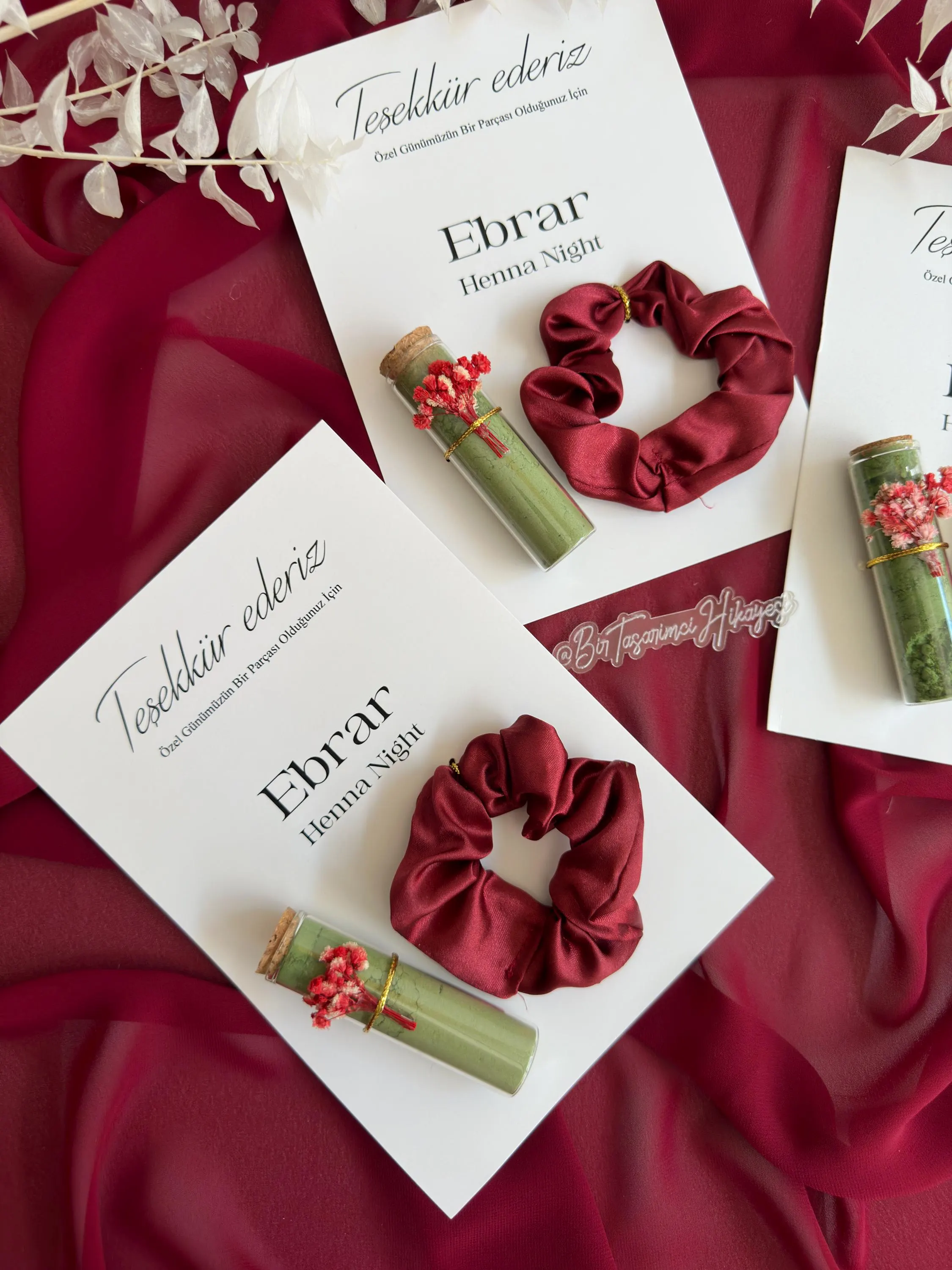 Personalized Glass Tube Henna Favors: Henna Night, Bridal Shower - image 4