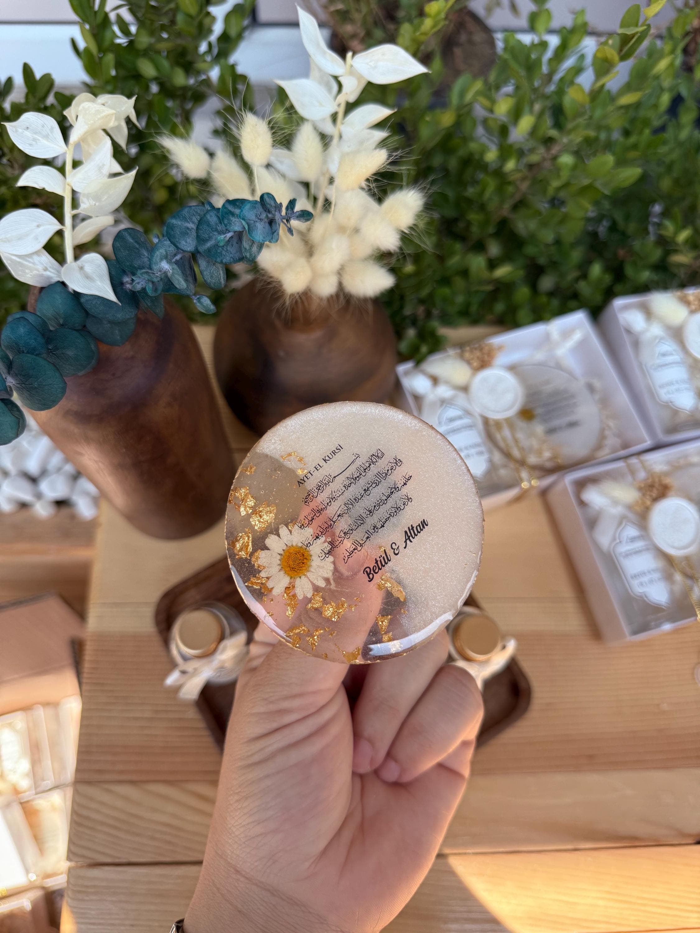 Personalized Zam Zam Bottle Gift Box: Ayatul Kursi Magnet, Islamic Wedding Favor - image 5
