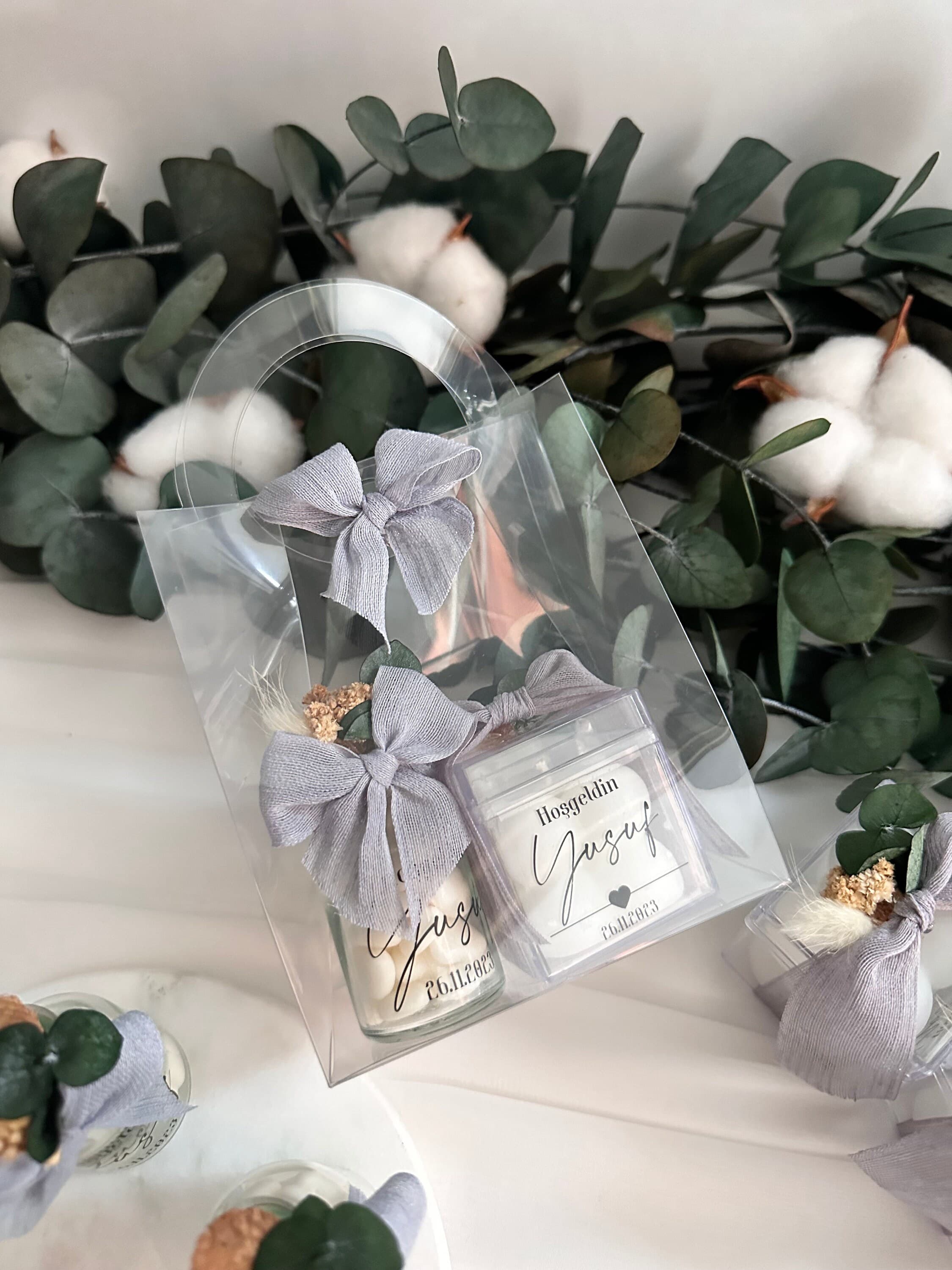 Personalized Wedding Favor: Bubble Candle & Candy Gift Bag - image 5