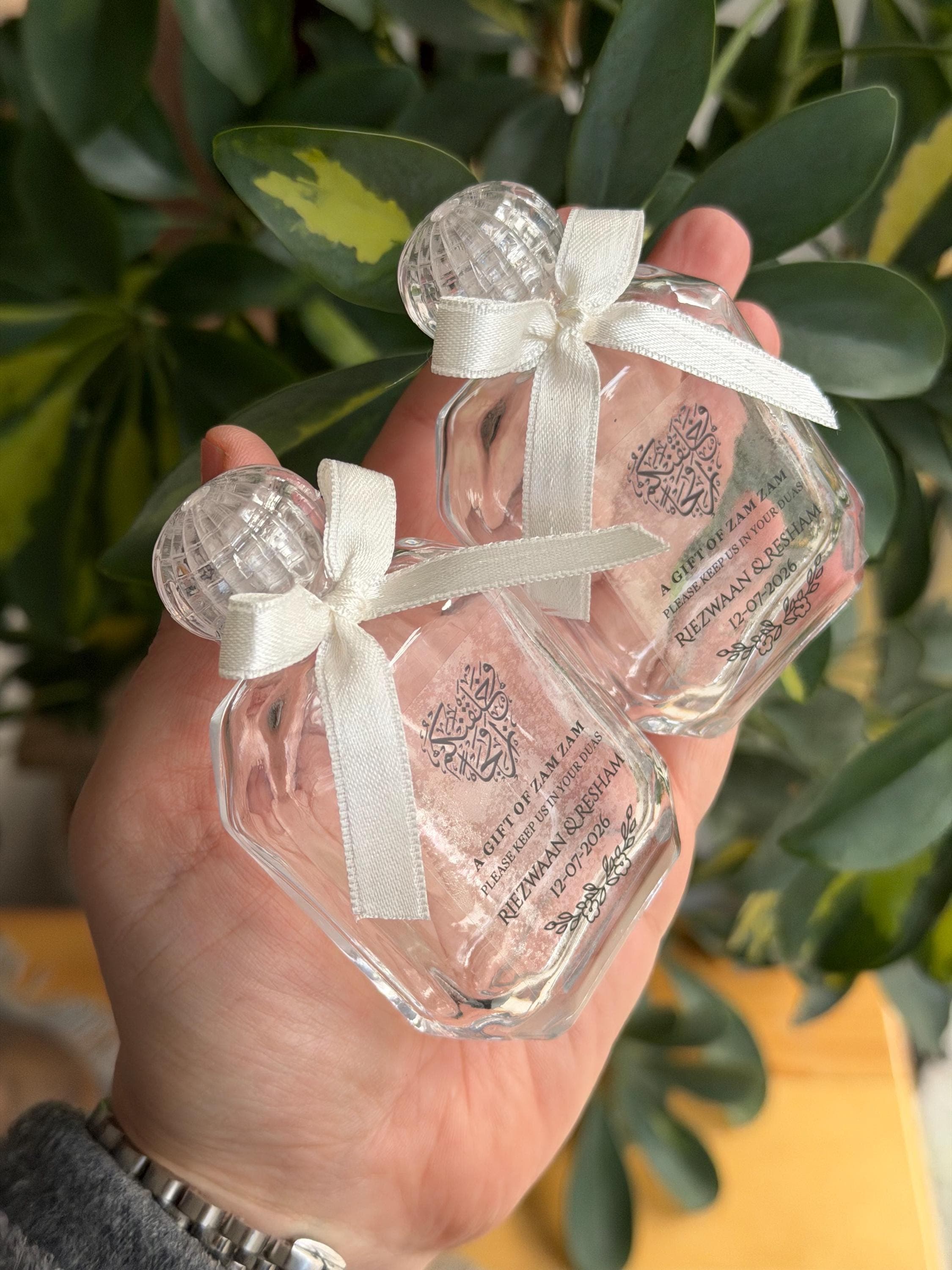 Personalized Zam Zam Water Bottle: Islamic Wedding Favor, Umrah Gift - image 3