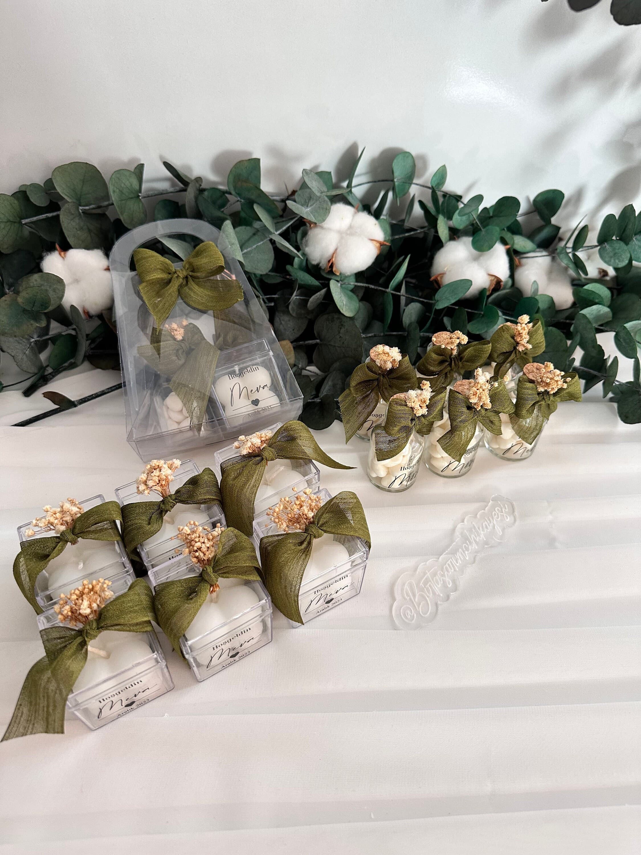 Personalized Wedding Favor: Bubble Candle & Candy Gift Bag - image 3