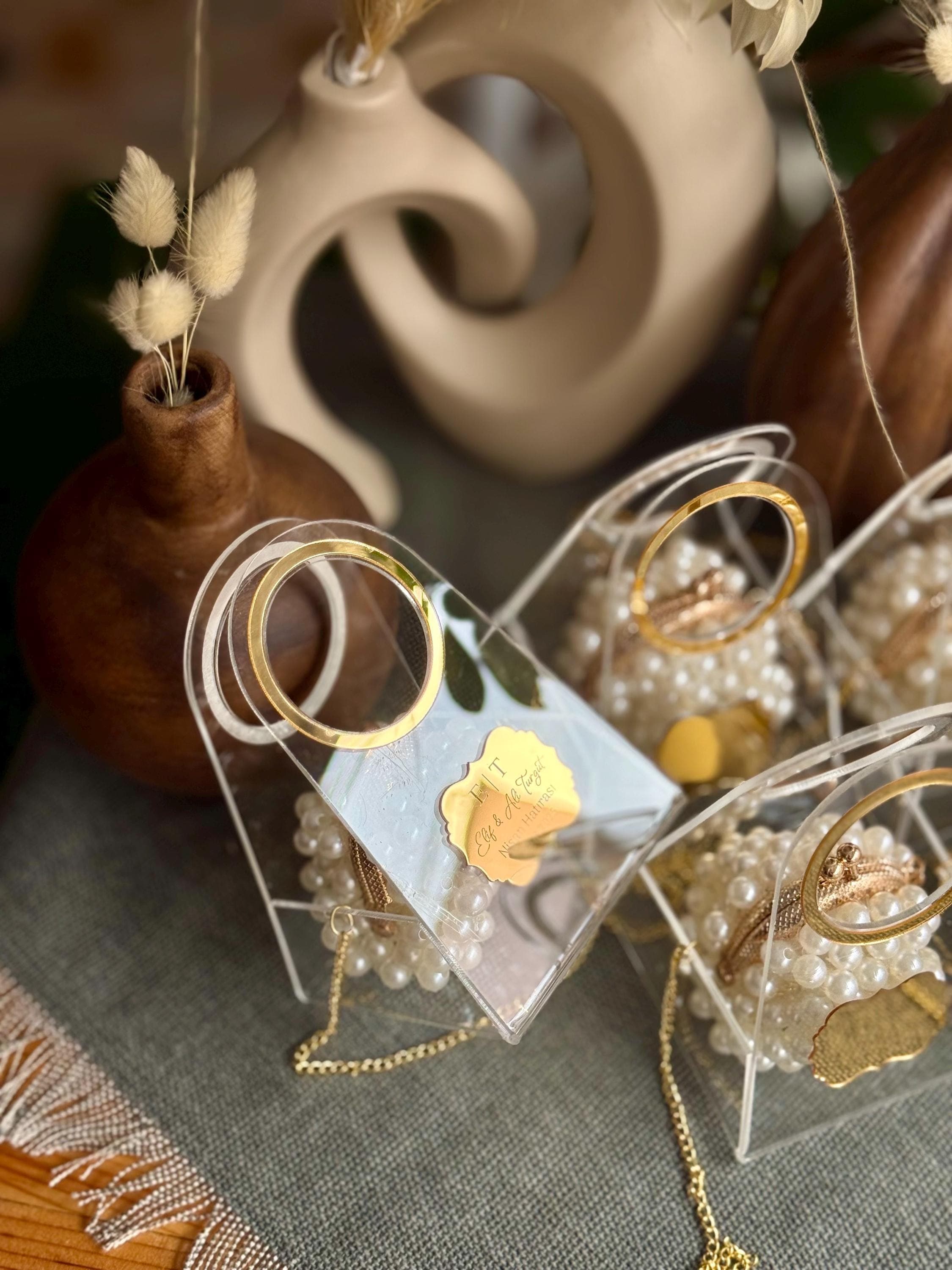 Personalized Mini Pearl Favor Bag: Bridal Shower Favors - image 3