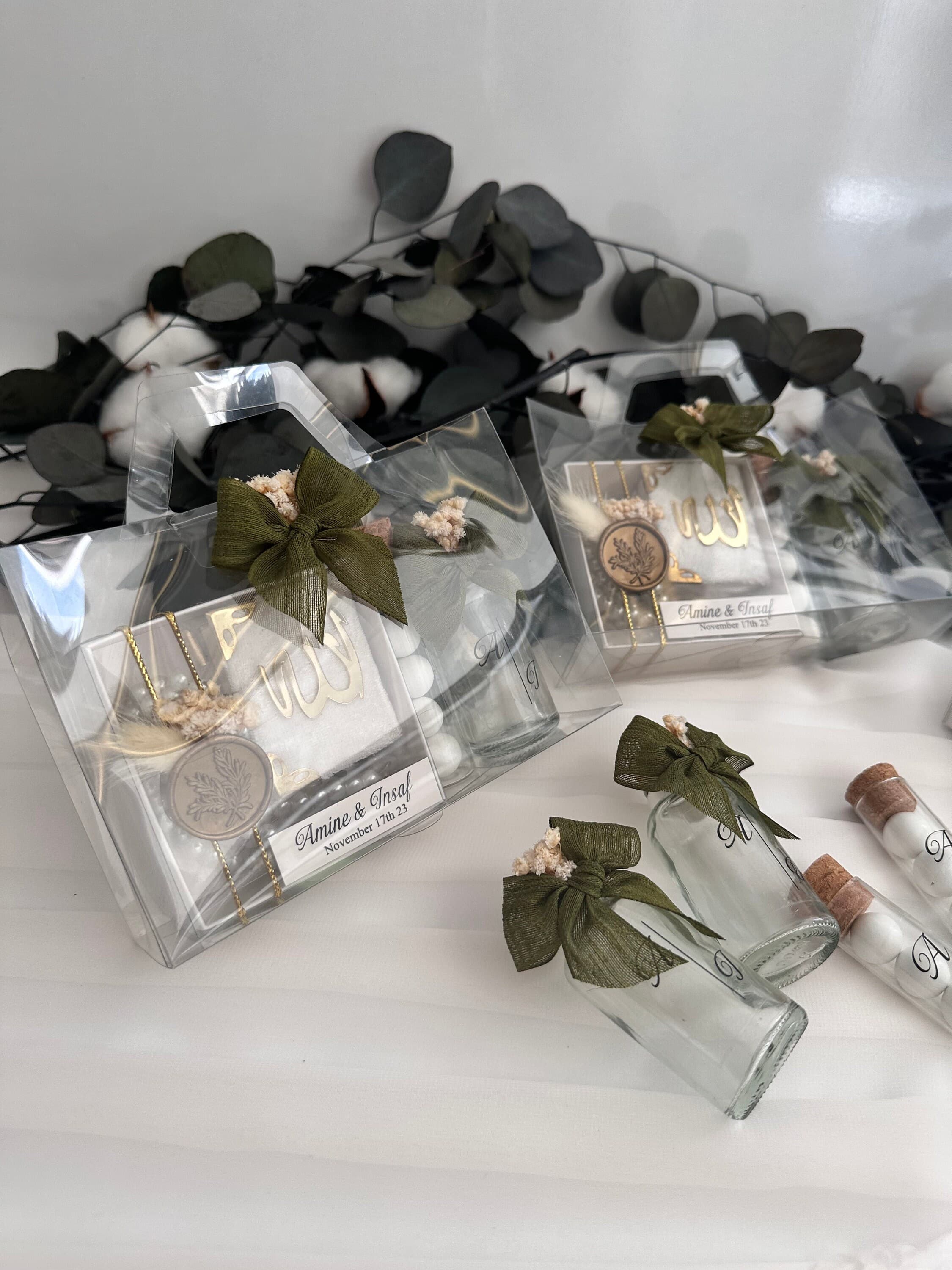 Islamic Wedding Favor Set: Mini Quran, Cologne, Candy, Gift Bag - image 5