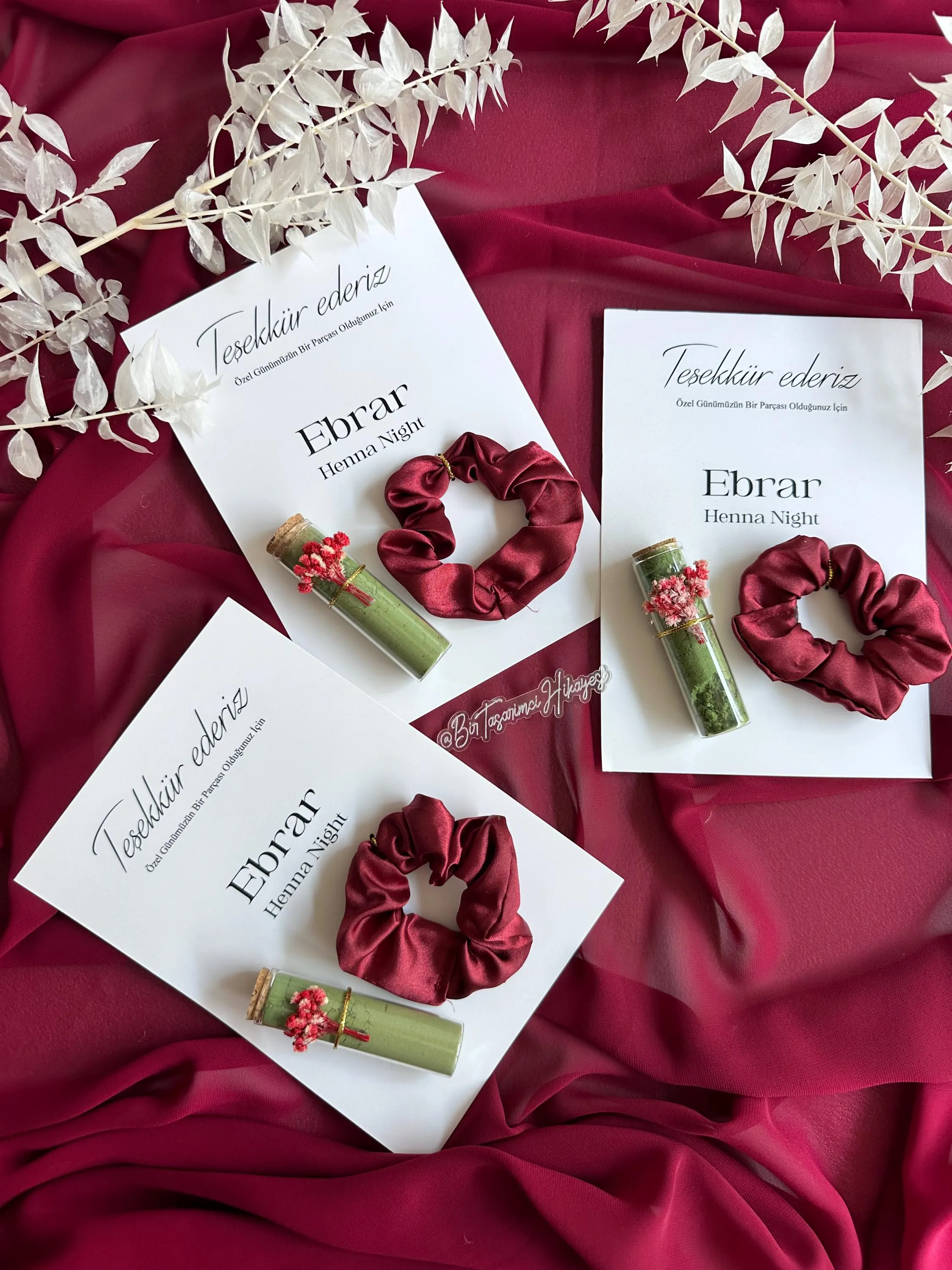 Personalized Glass Tube Henna Favors: Henna Night, Bridal Shower