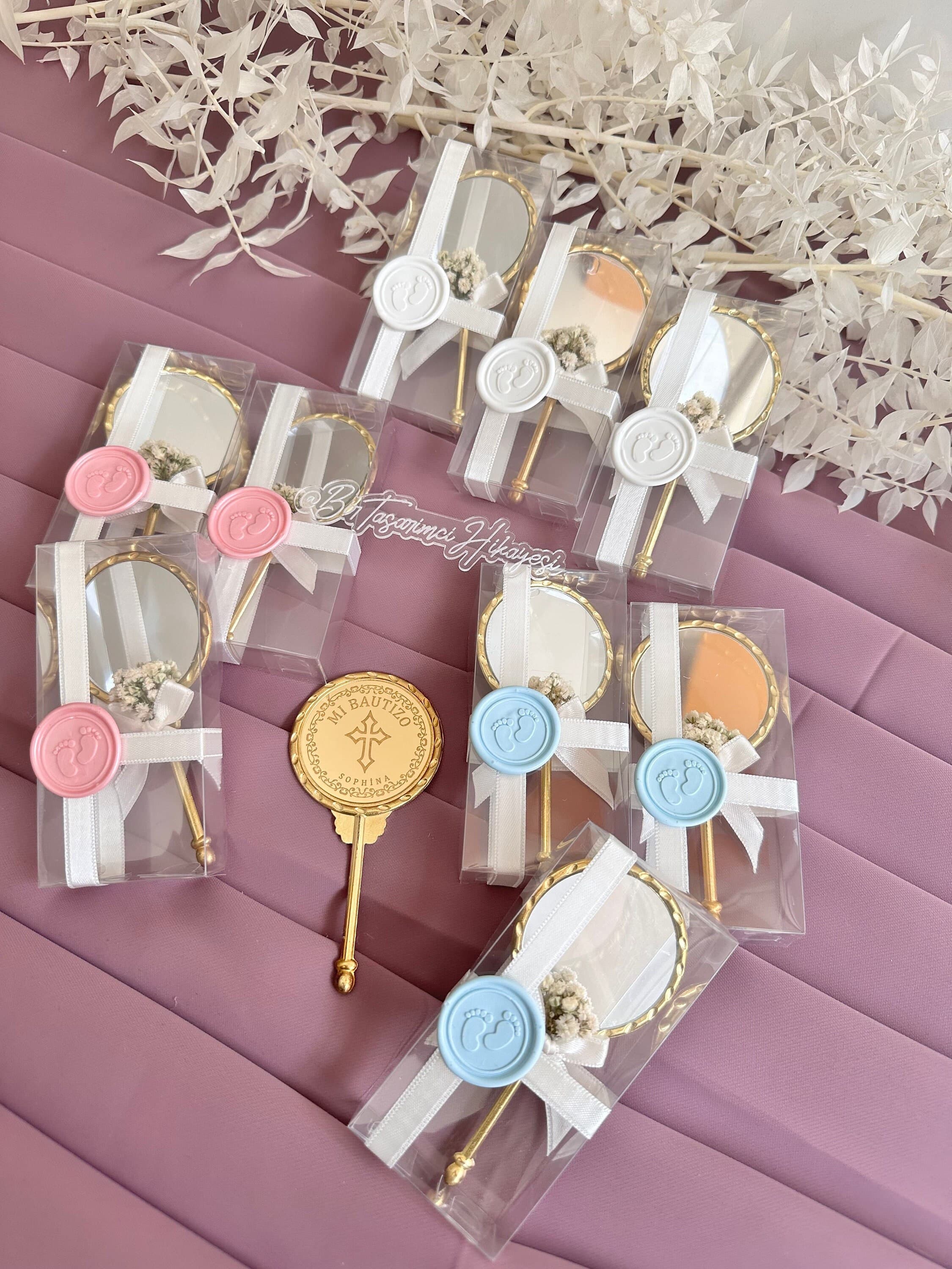 Personalized Mirror Favors: Christening, Baptism, First Communion Gifts