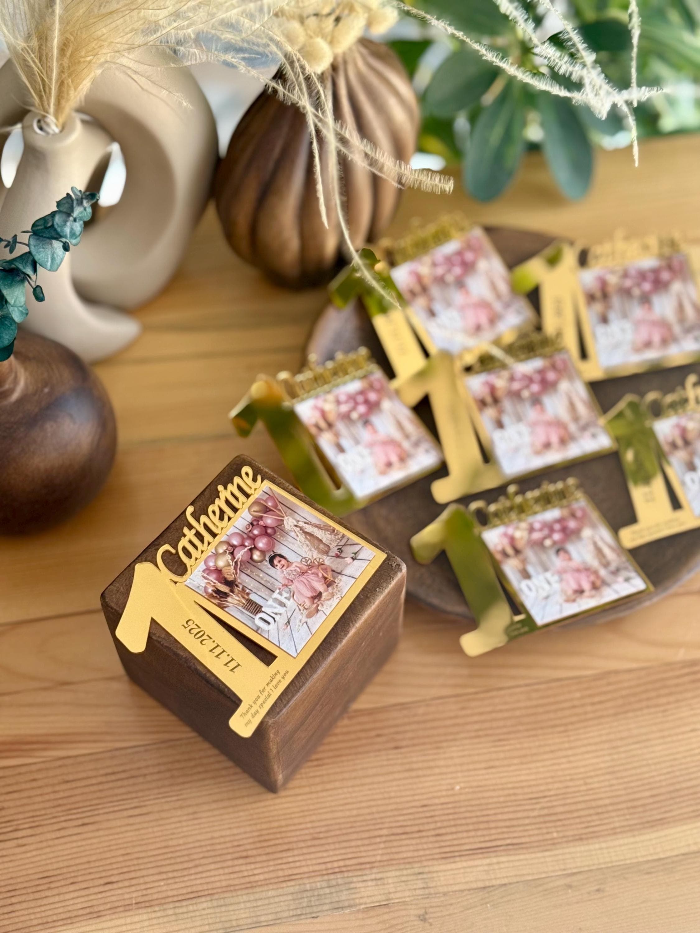 Personalized 1st Birthday Photo Magnet Favors: Keepsake Favors - image 4