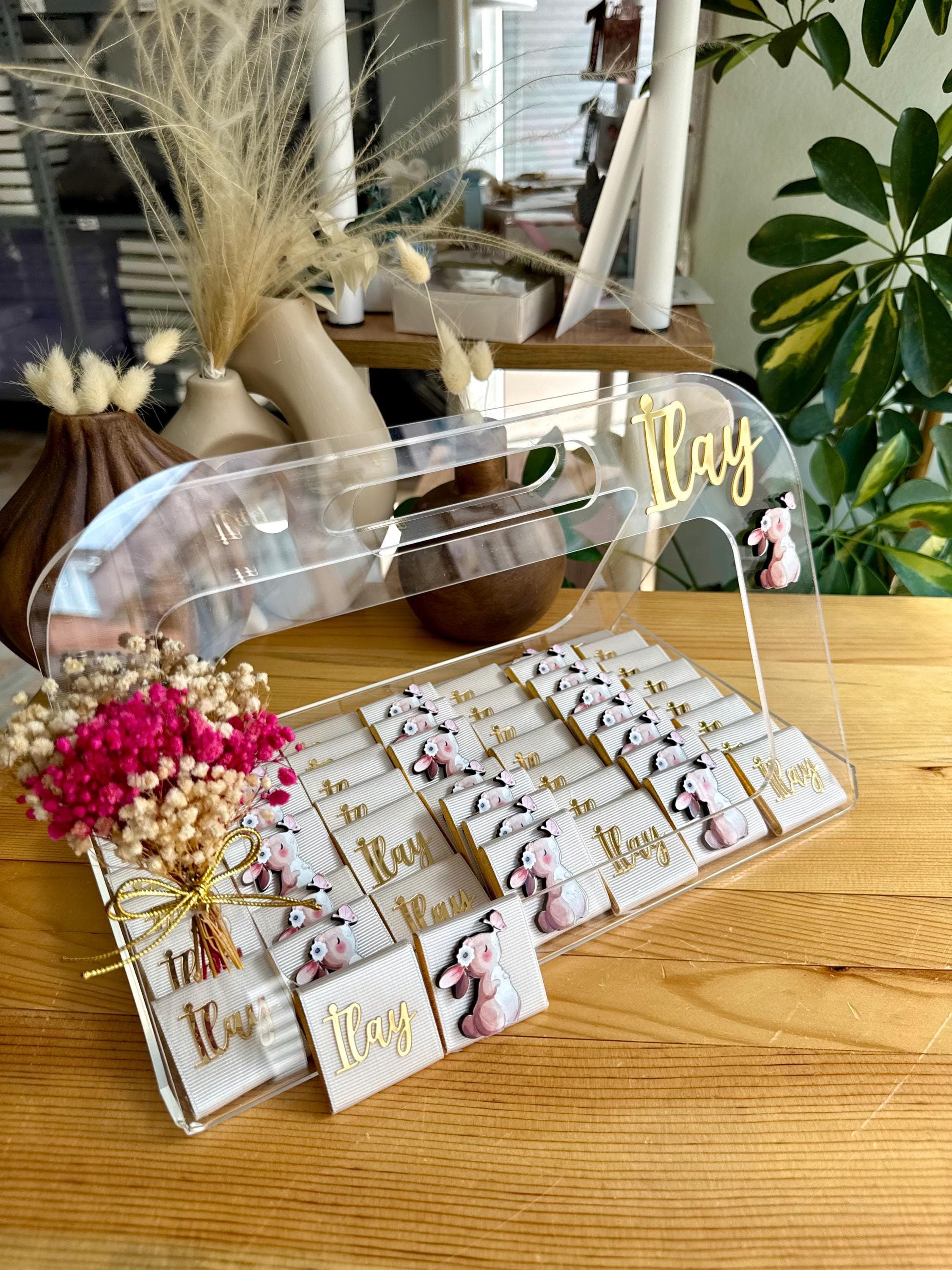 Personalized Baby Girl Chocolate Favors, Baptism & Shower Gifts