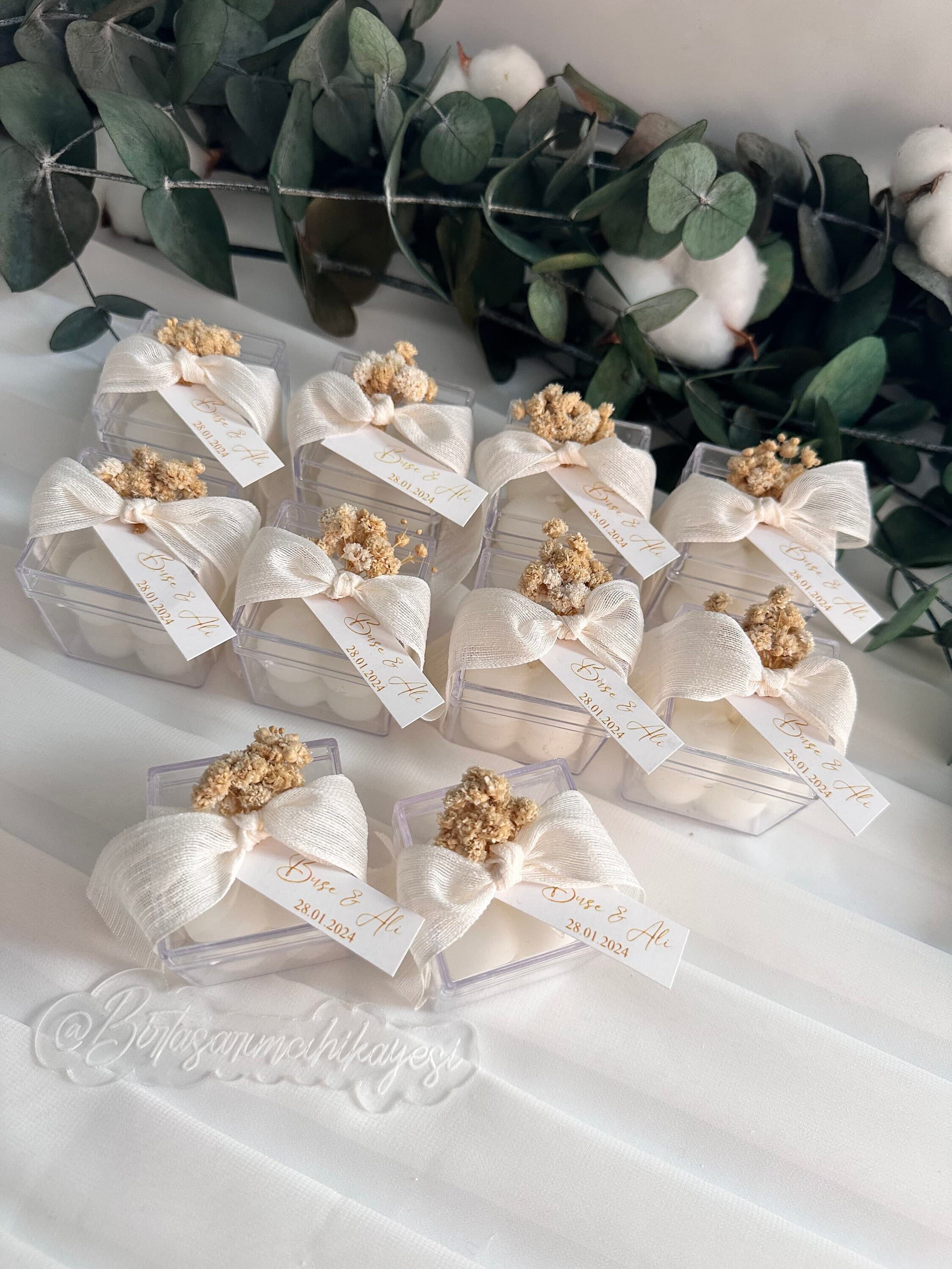 Personalized Boxed Bubble Candle Favors: Elegant Wedding Guest Gifts - image 3