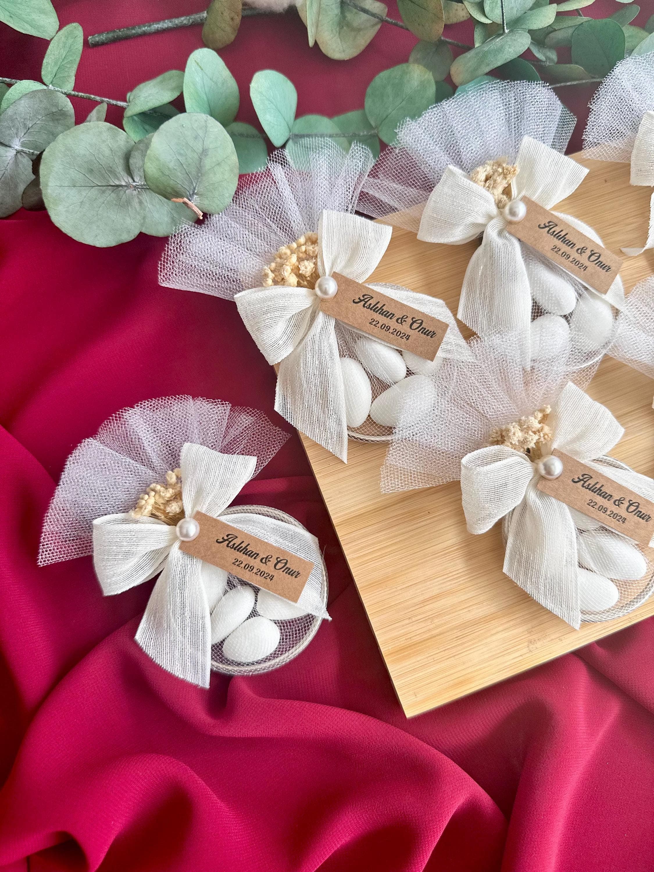 Almond Candy Wedding Favors: Ringed Save-the-Date Gifts