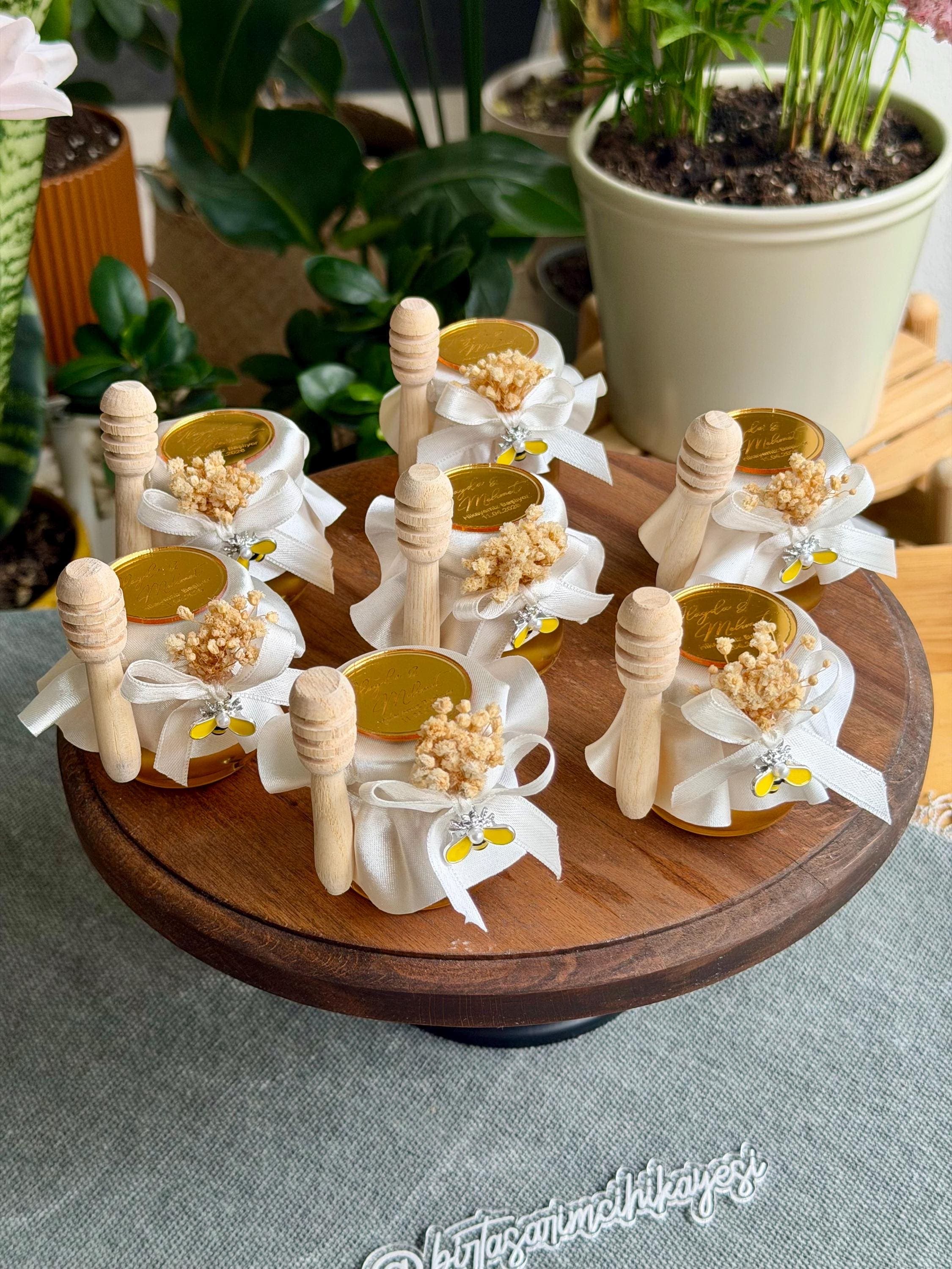 Personalized Honey Jar Wedding Favors: Personalized Baby Shower, Baptism, Birthday favor - image 4
