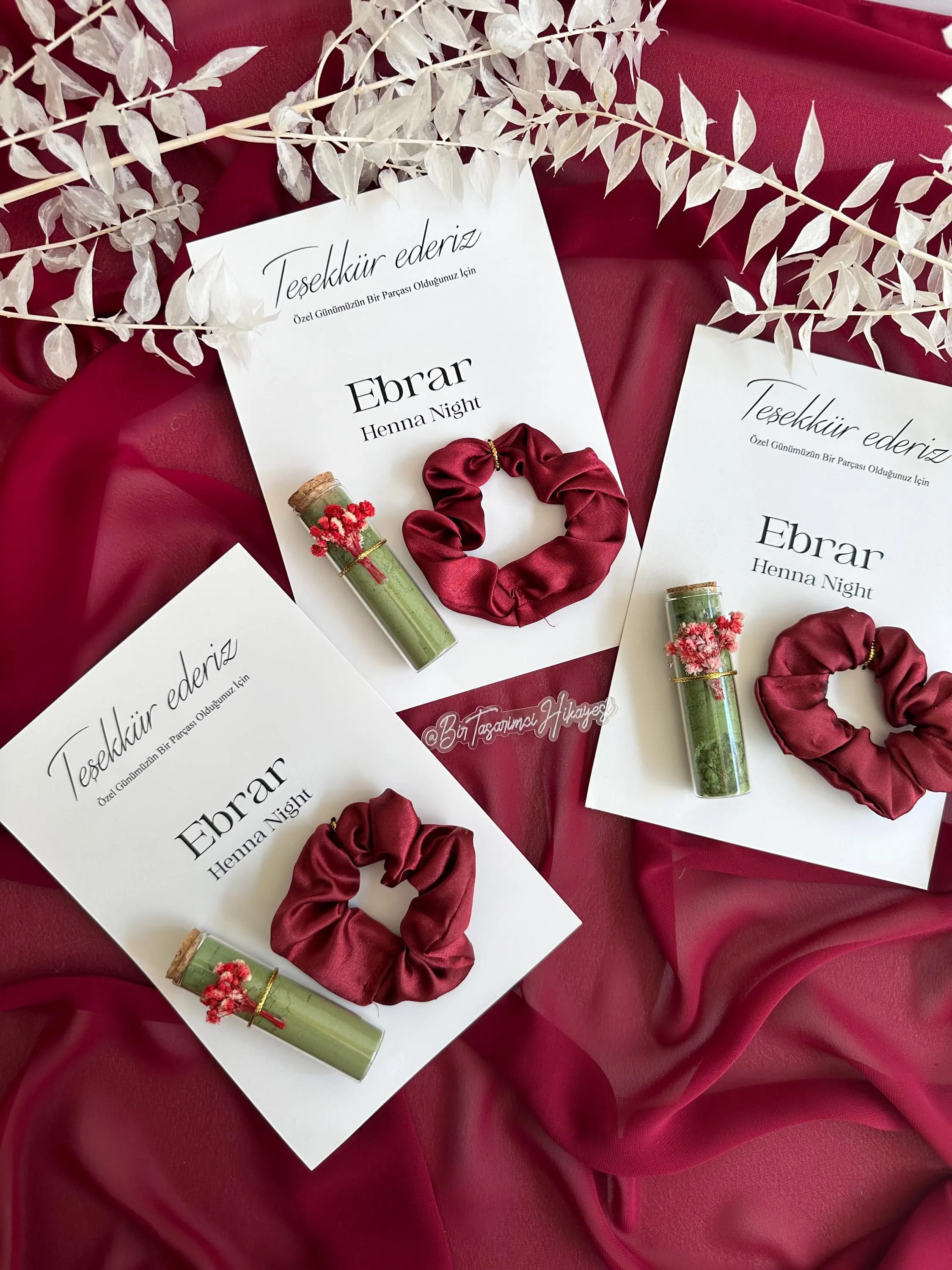 Personalized Glass Tube Henna Favors: Henna Night, Bridal Shower - image 3