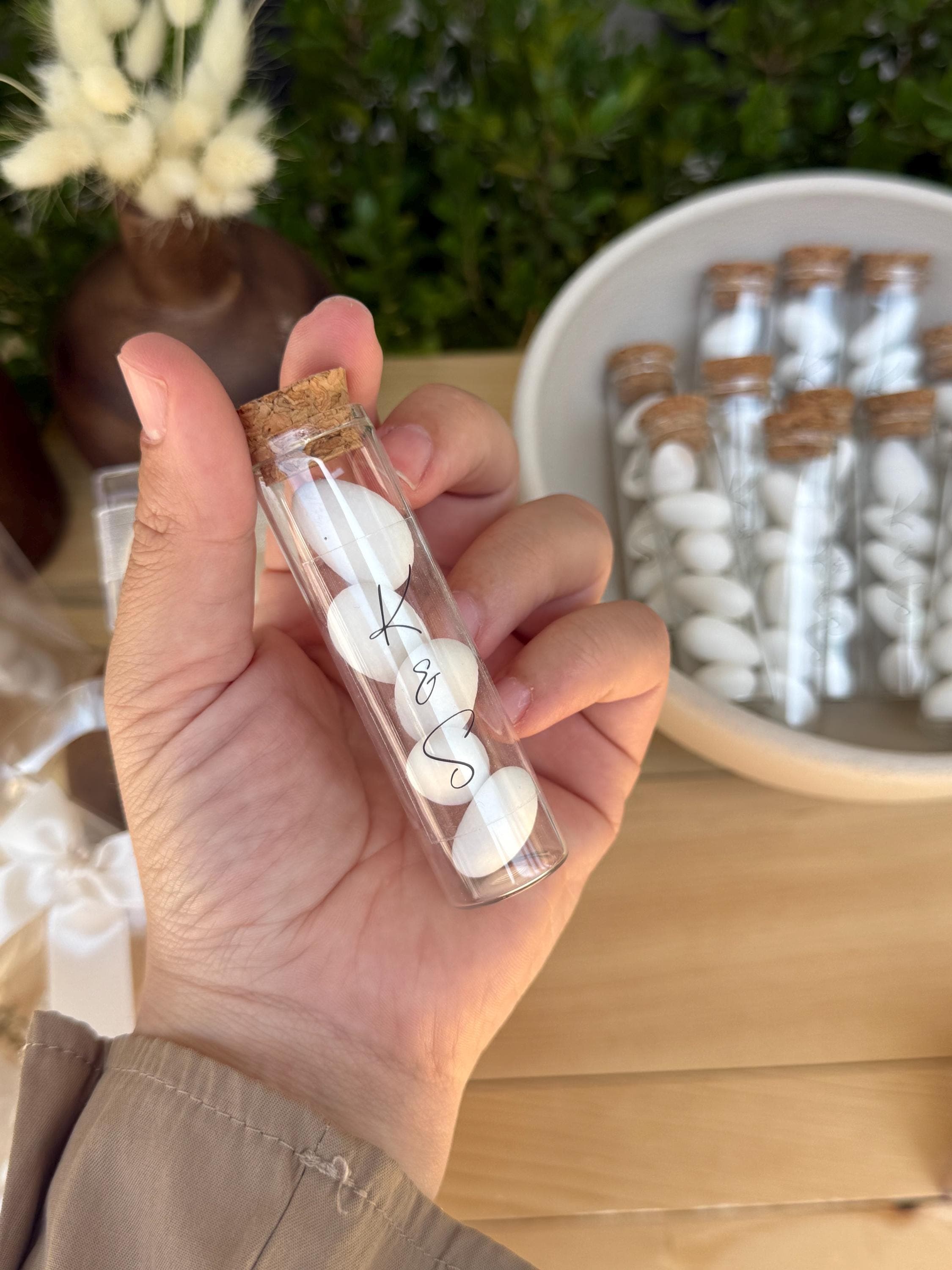 Personalized Candle & Almond Wedding Favors: Elegant Guest Favors, Engagement Candy Favor - image 5